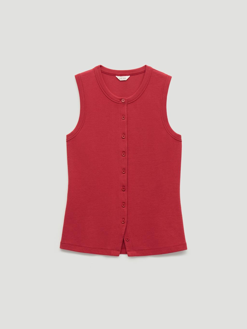 014630-1166-07 Ayana Button Ribbed Vest