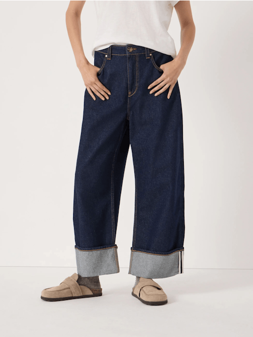 Faith Turn Up Barrel Leg Jeans