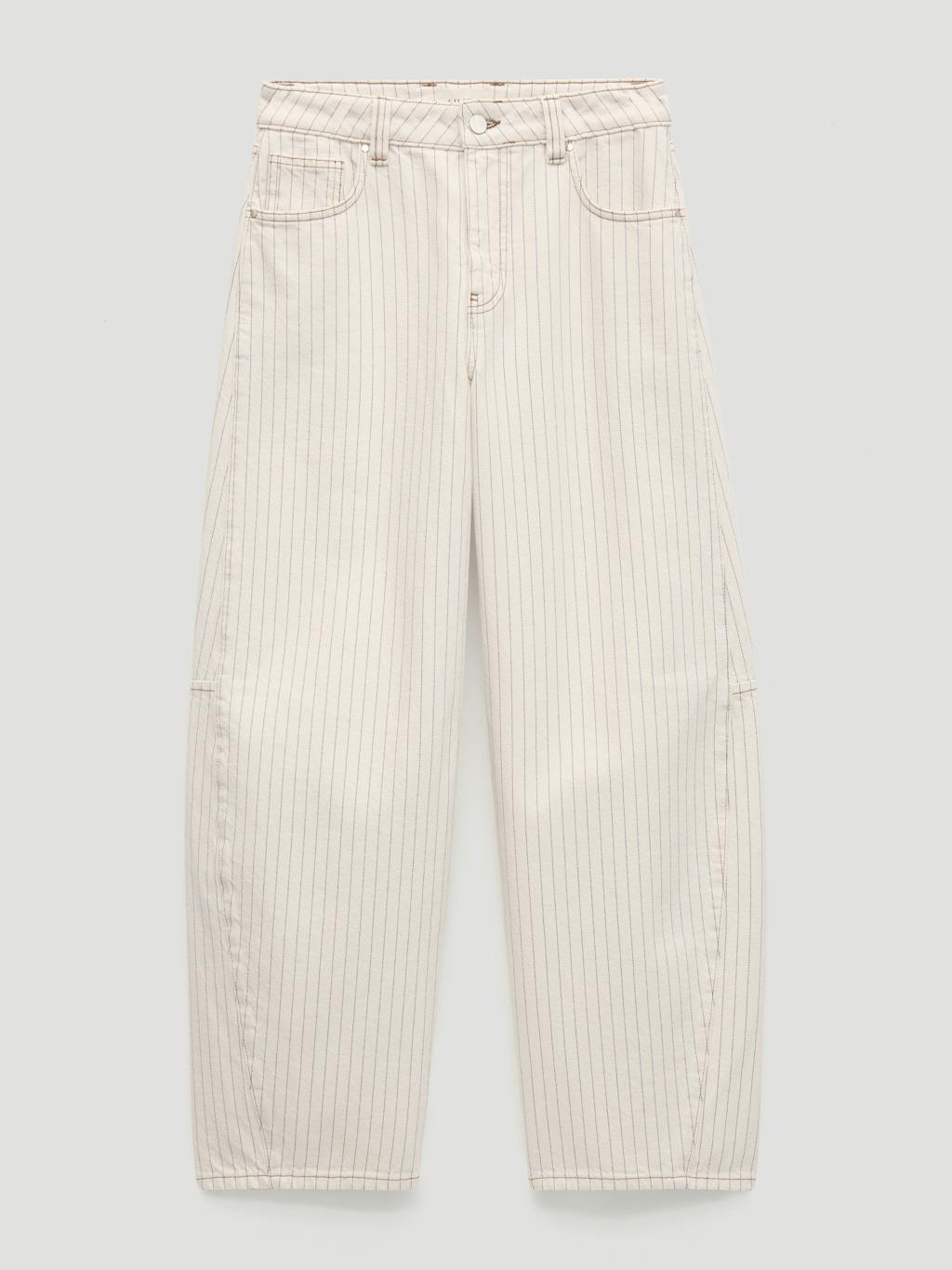 014835-0001-07 Bree Stripe Horseshoe Barrel Leg Jeans