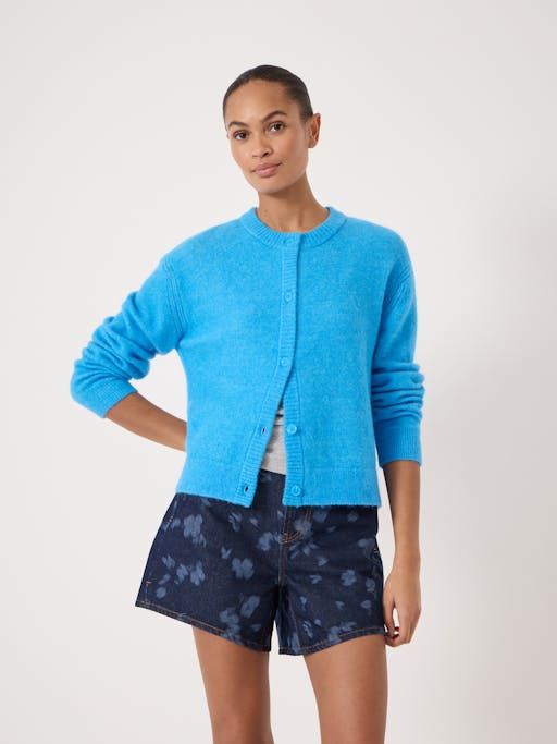 Juni Crew Neck Wool Blend Cardigan
