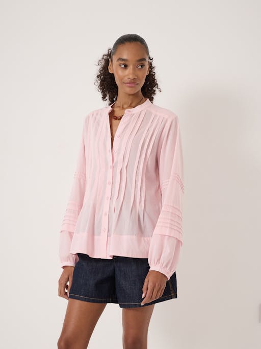 Fern Cotton Pintuck Detail Blouse