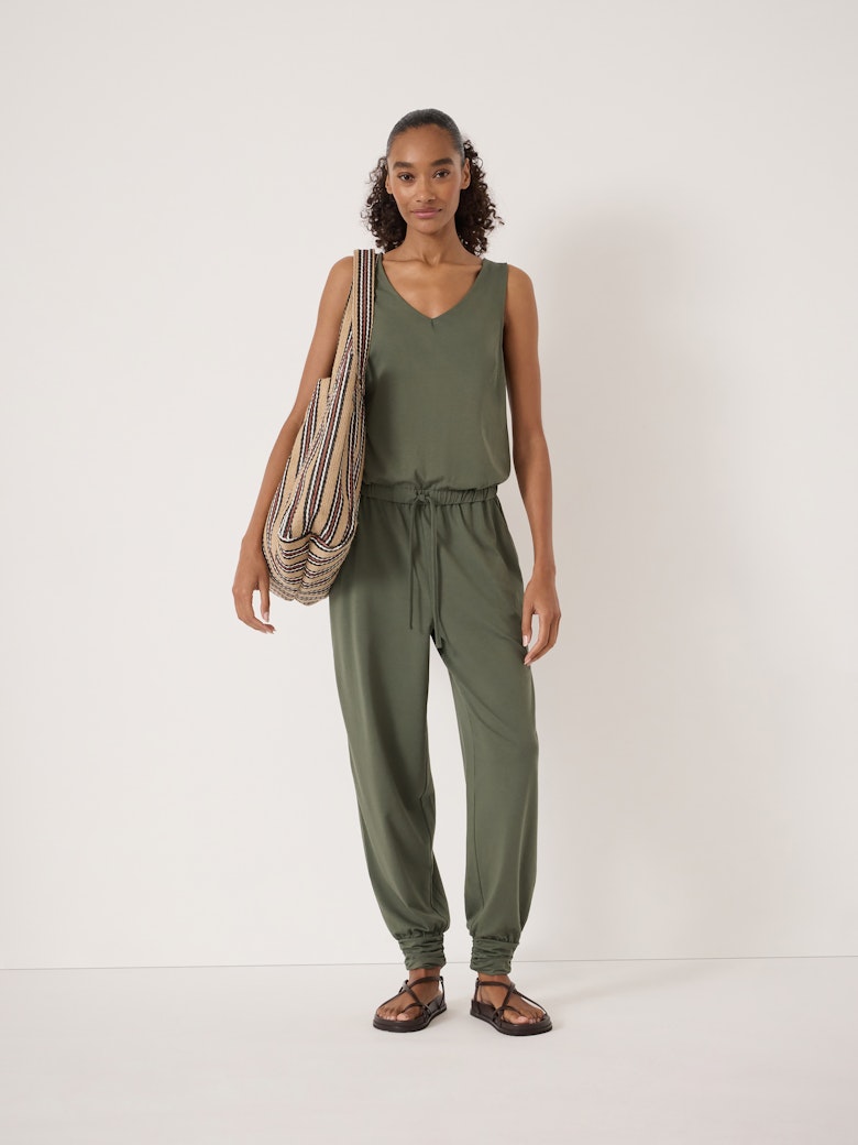 Alexa Harem Sleeveless Jersey Jumpsuit