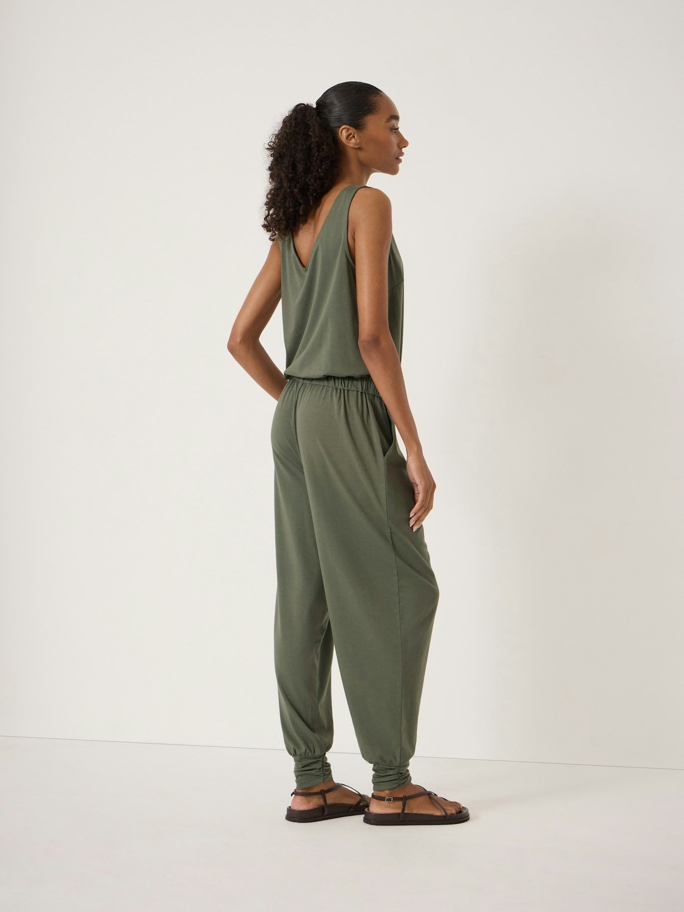 014959-2012-03 Alexa Harem Sleeveless Jersey Jumpsuit