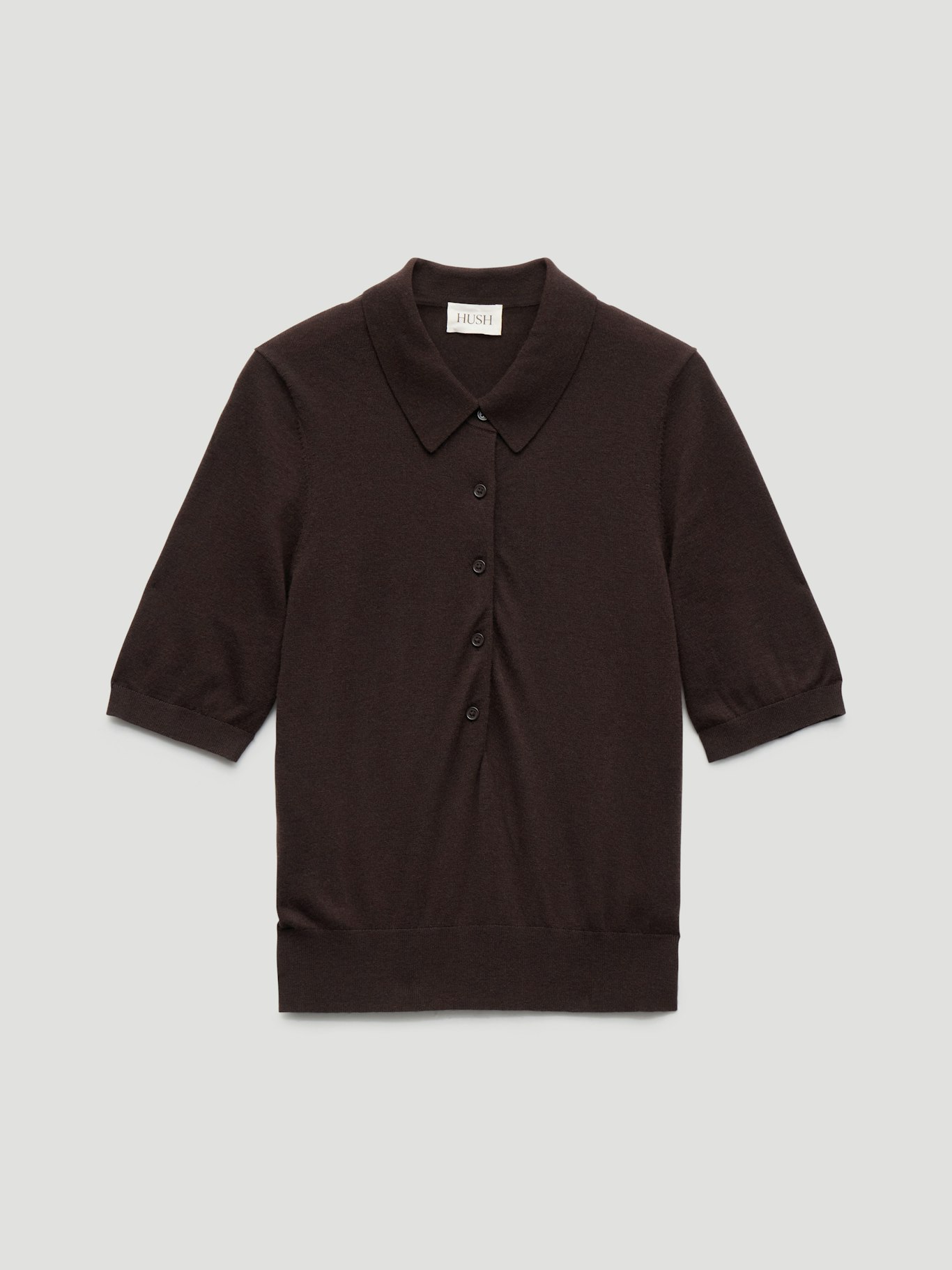 014980-0450-07 Fine Knit Short Sleeve Polo Top