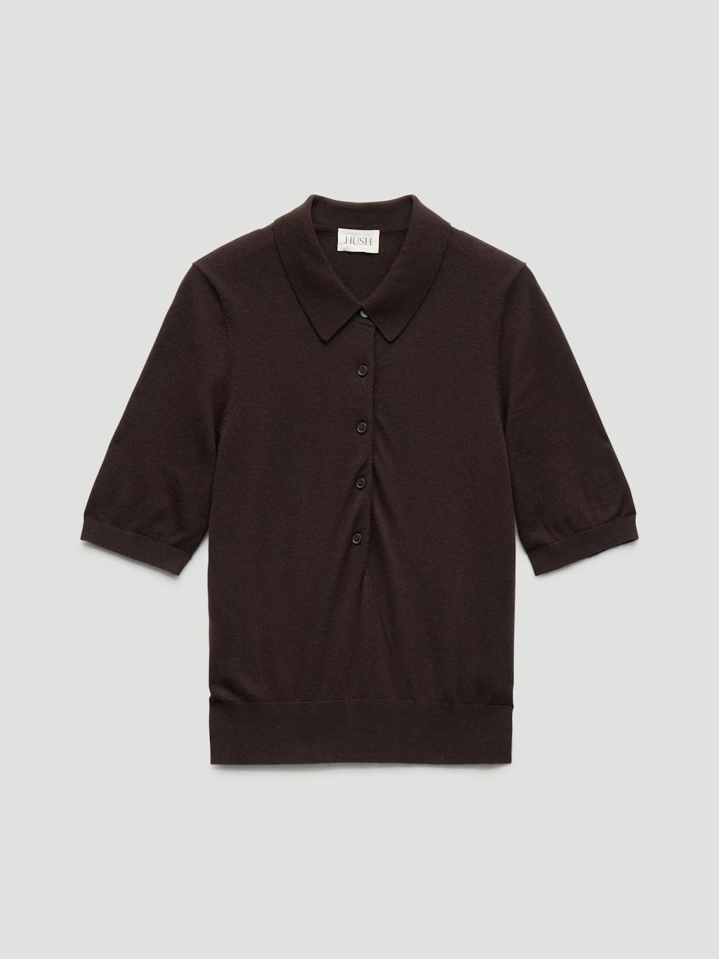 014980-0450-07 Fine Knit Short Sleeve Polo Top