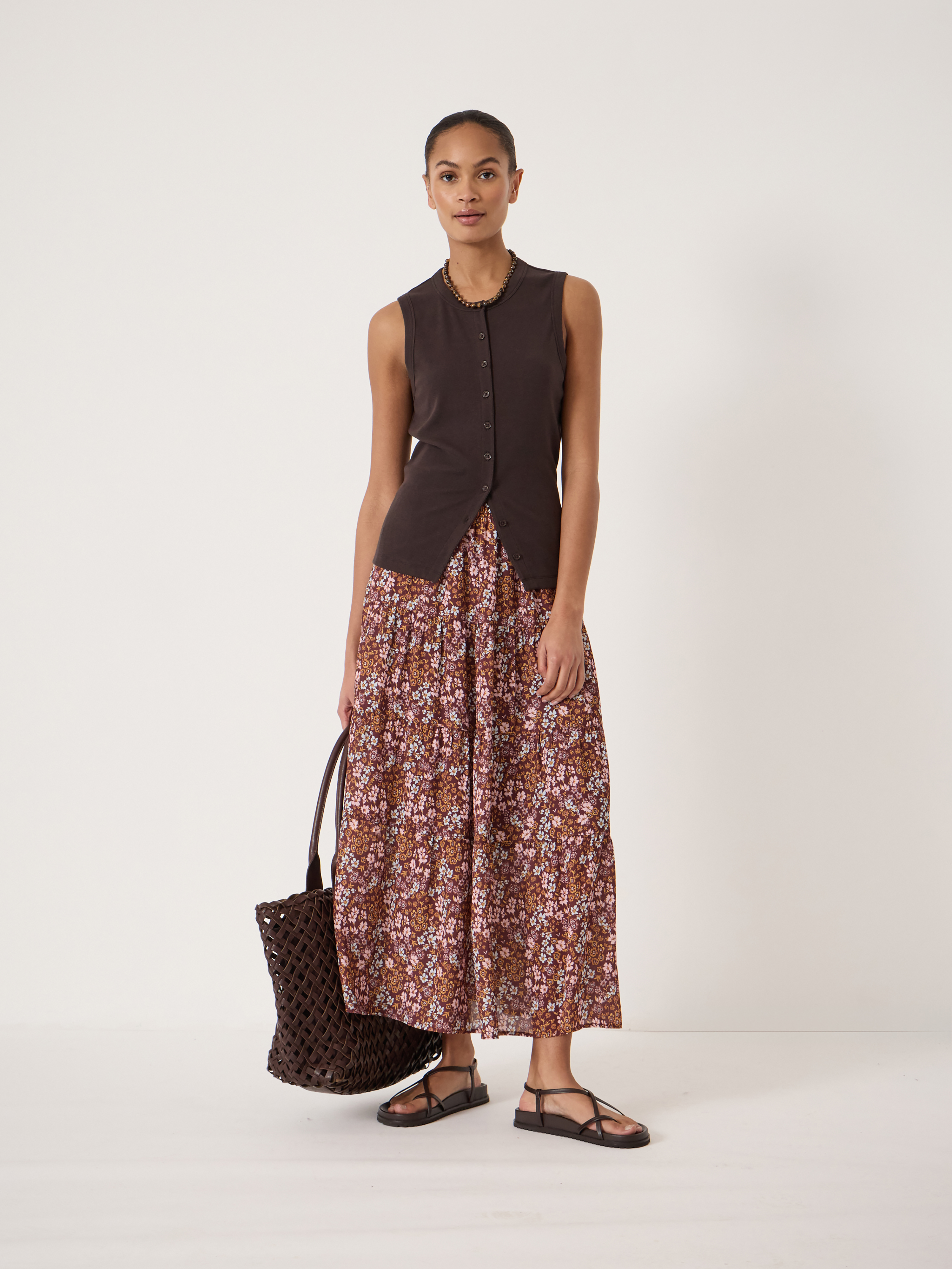 Ayana Button Ribbed Vest