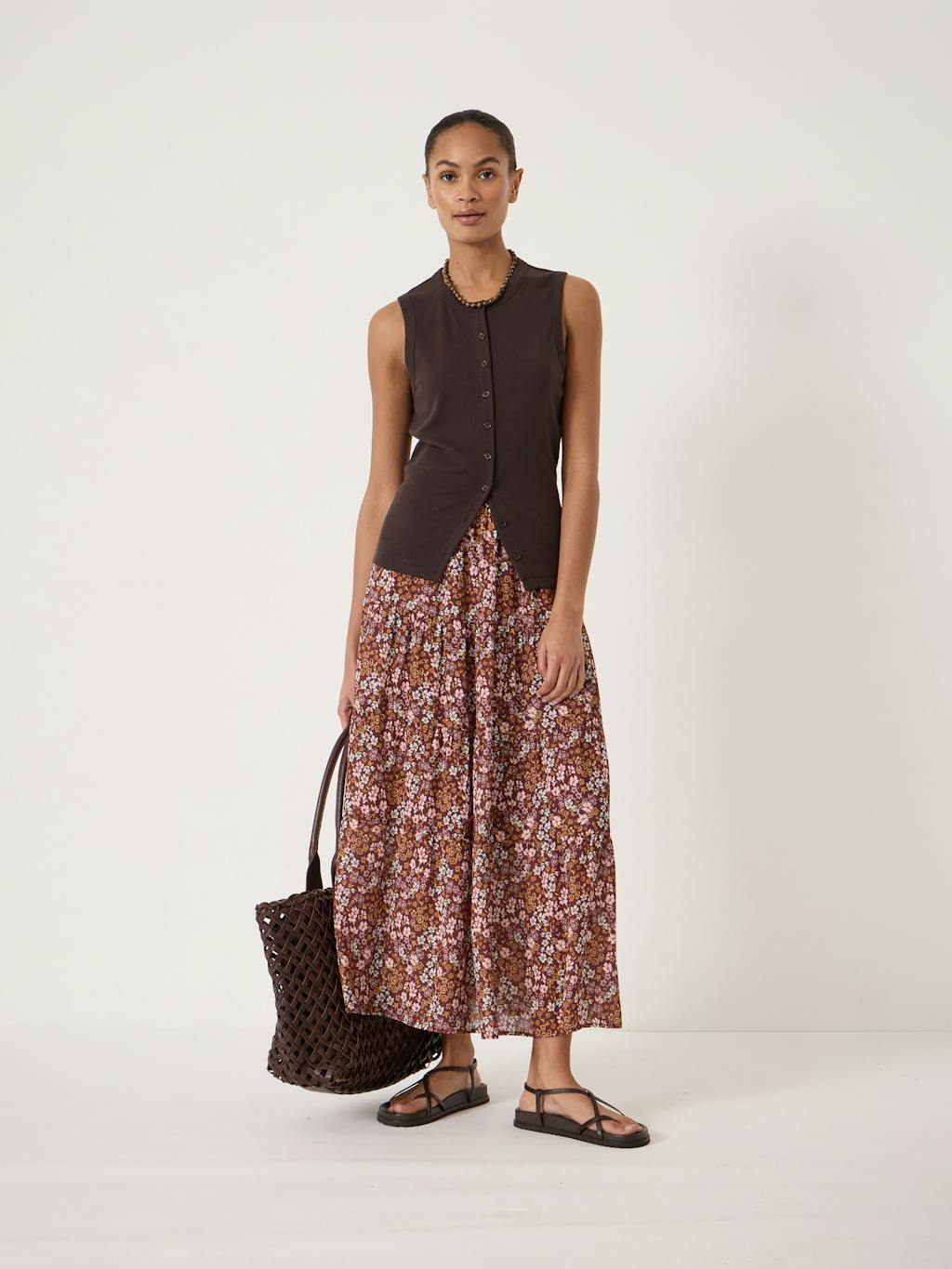 014630-0450-02 Ayana Button Ribbed Vest