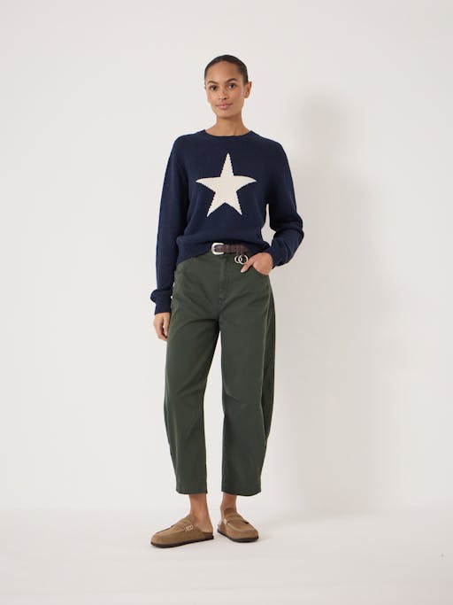 Hallie Crew Neck Star Graphic Jumper