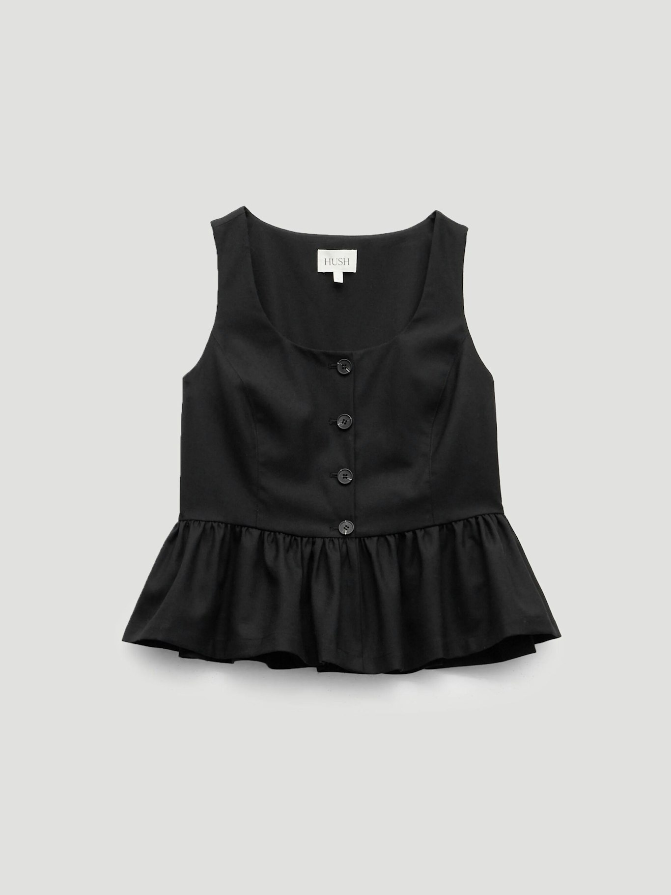 014937-0456-07 Peplum Wool Waistcoat