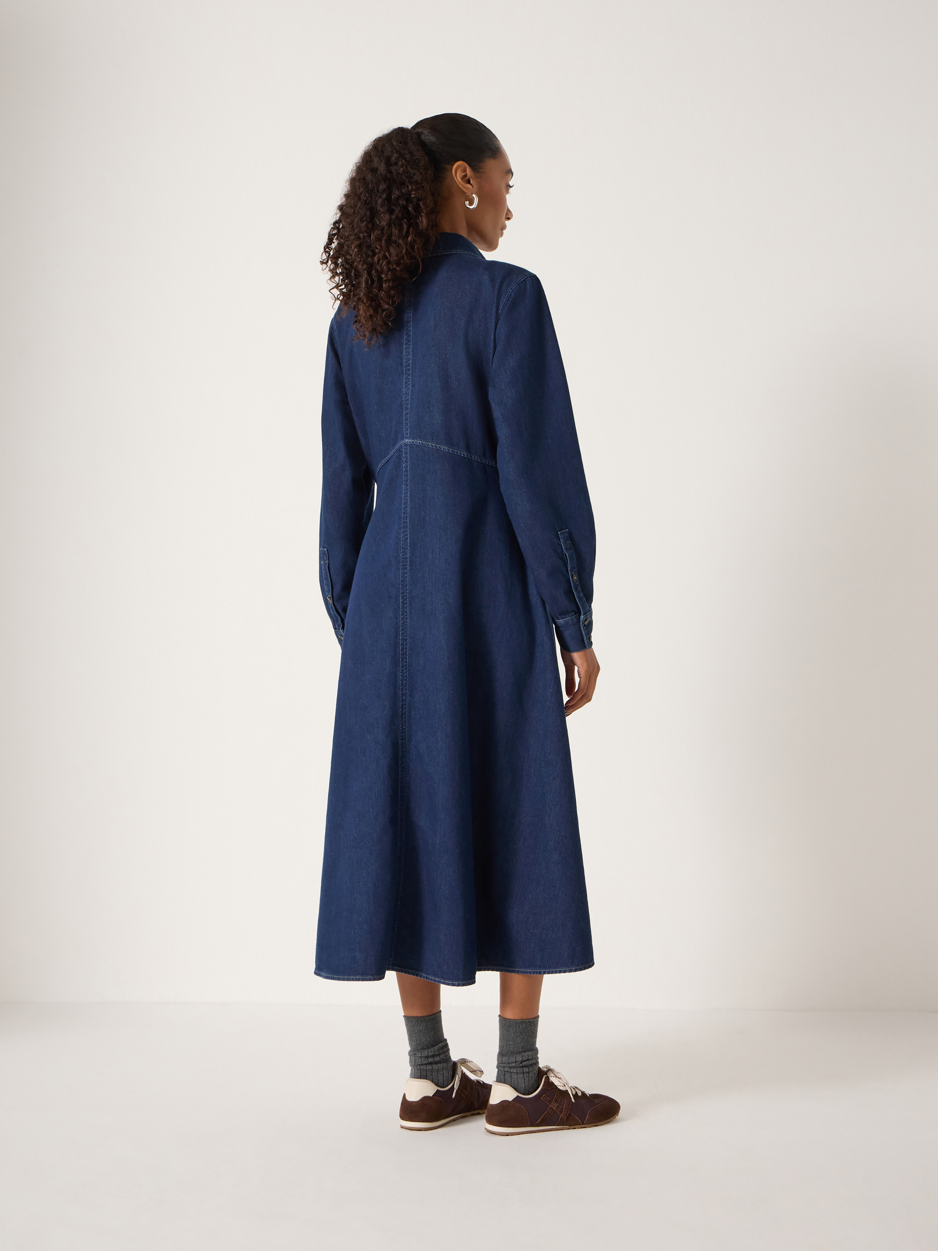 Long Sleeve Denim Shirt Dress