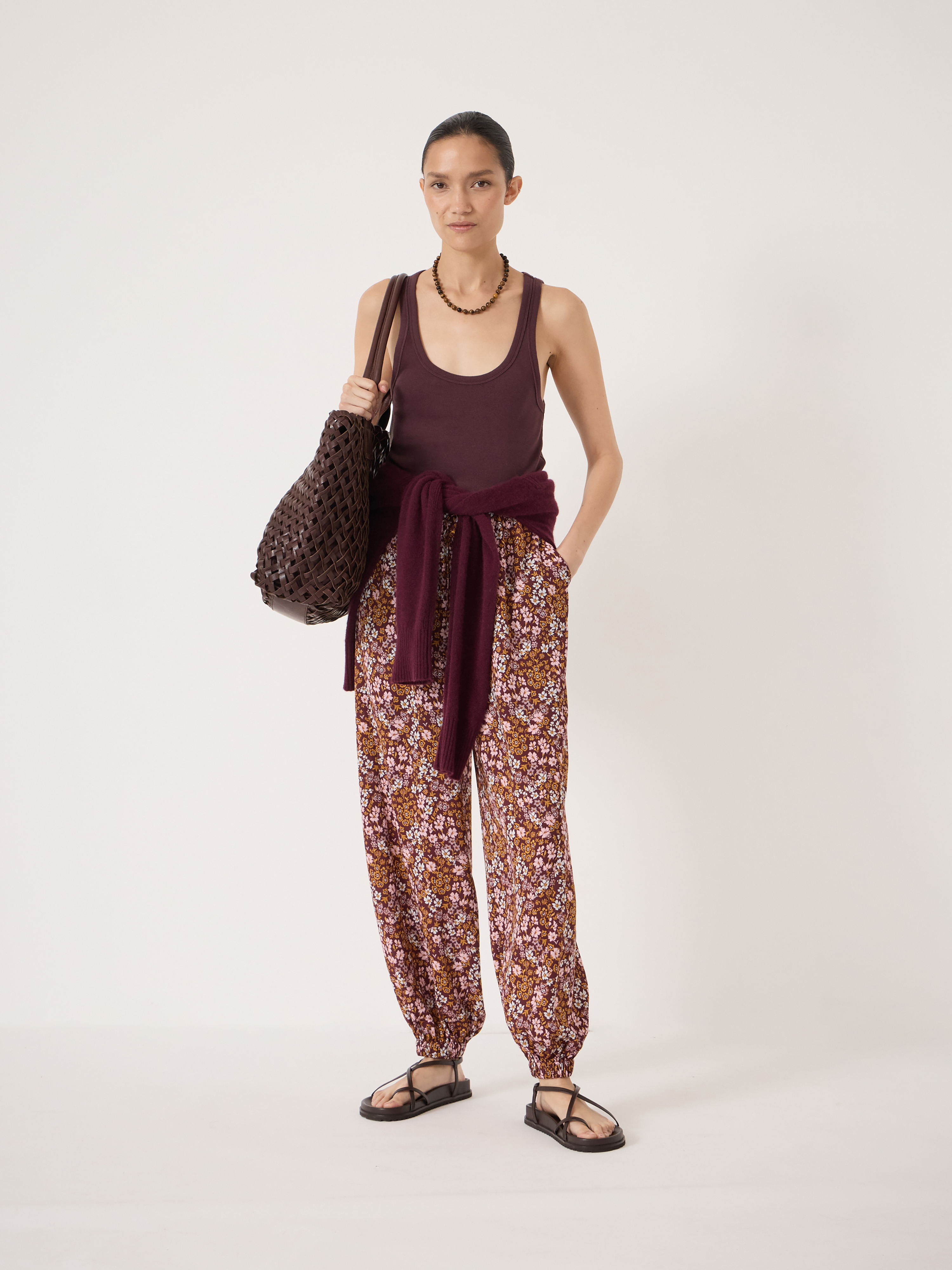 Nyra Printed Balloon Hem Trousers