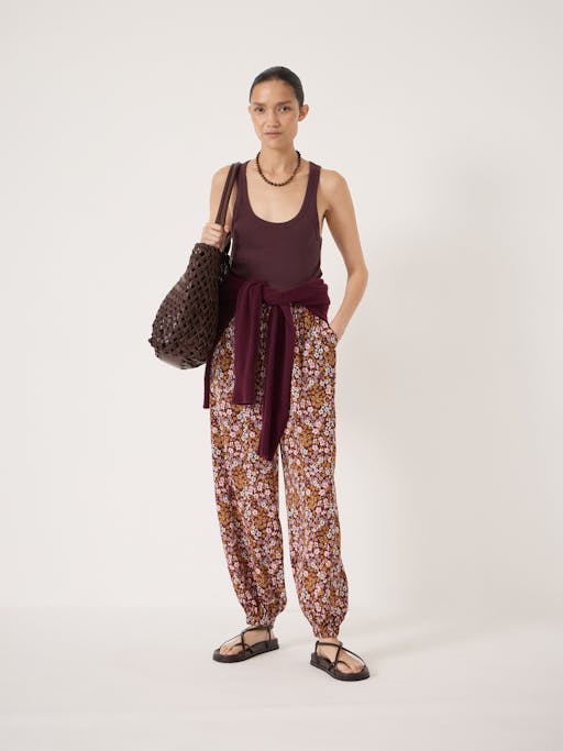 Nyra Printed Balloon Hem Trousers