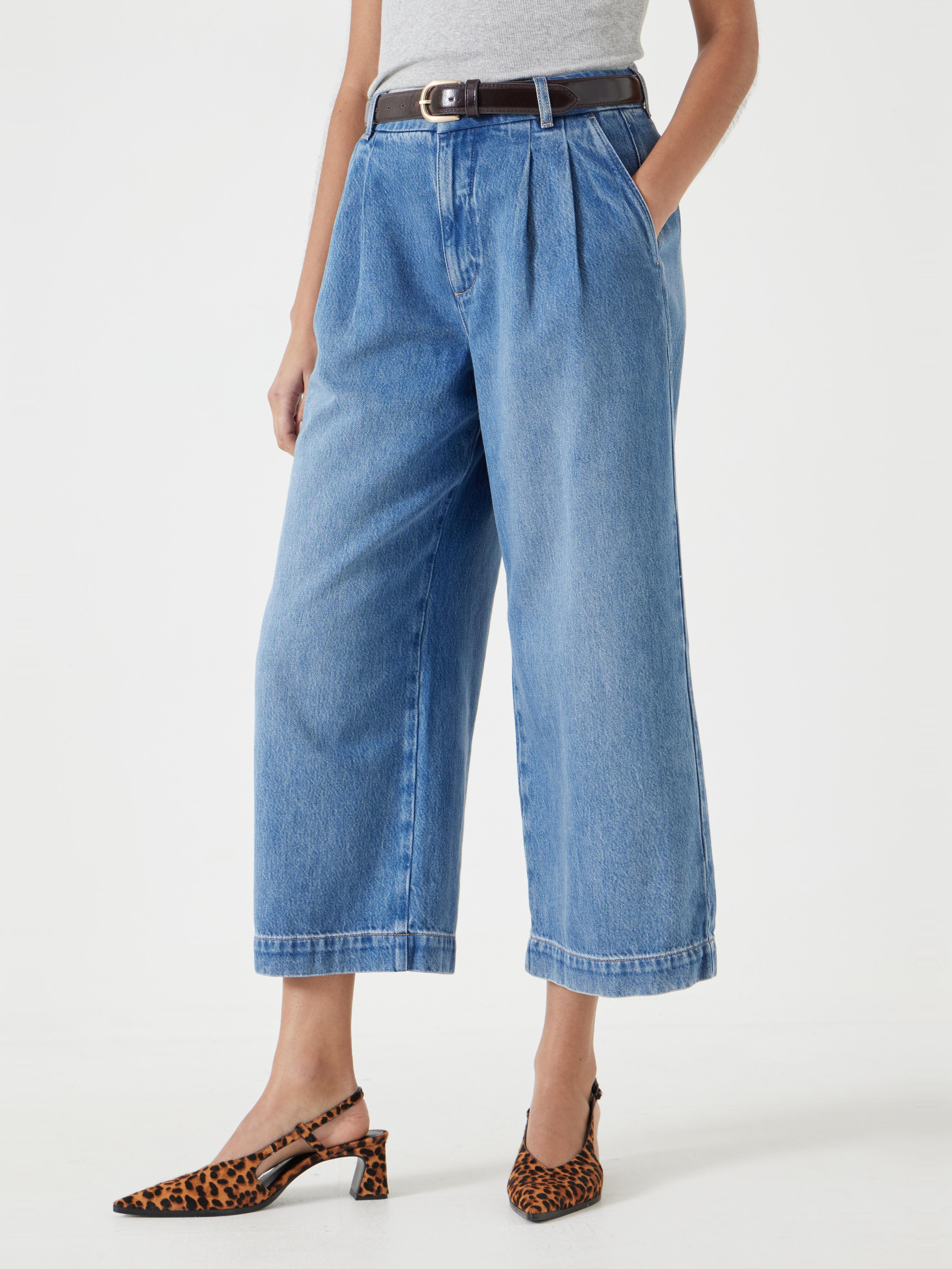 Lya Denim Pleated Culottes