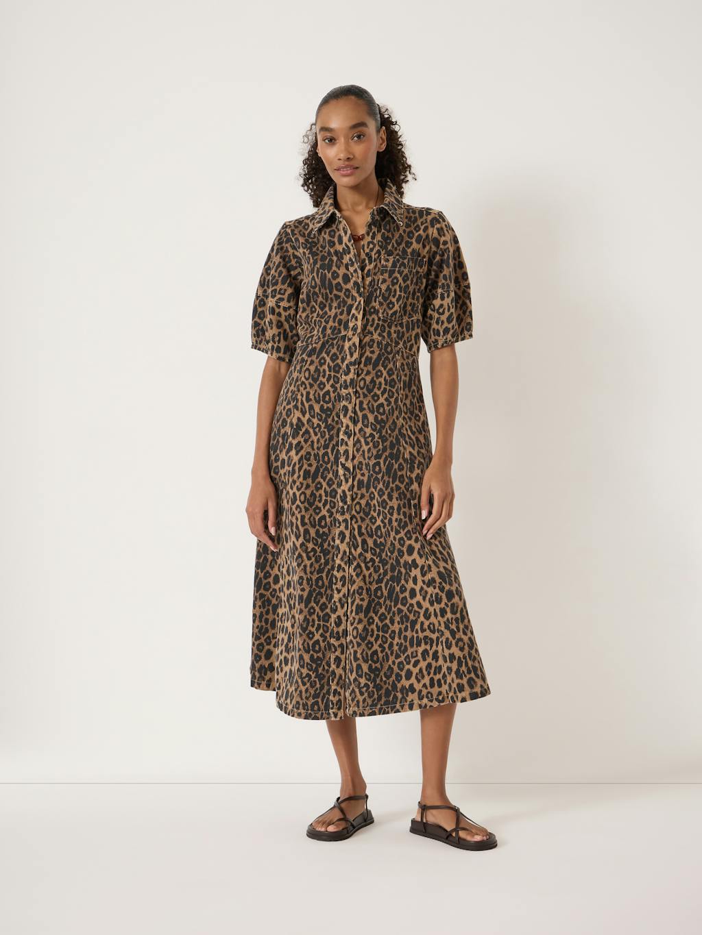 014288-4833-01 Lark Barrel Sleeve Denim Dress