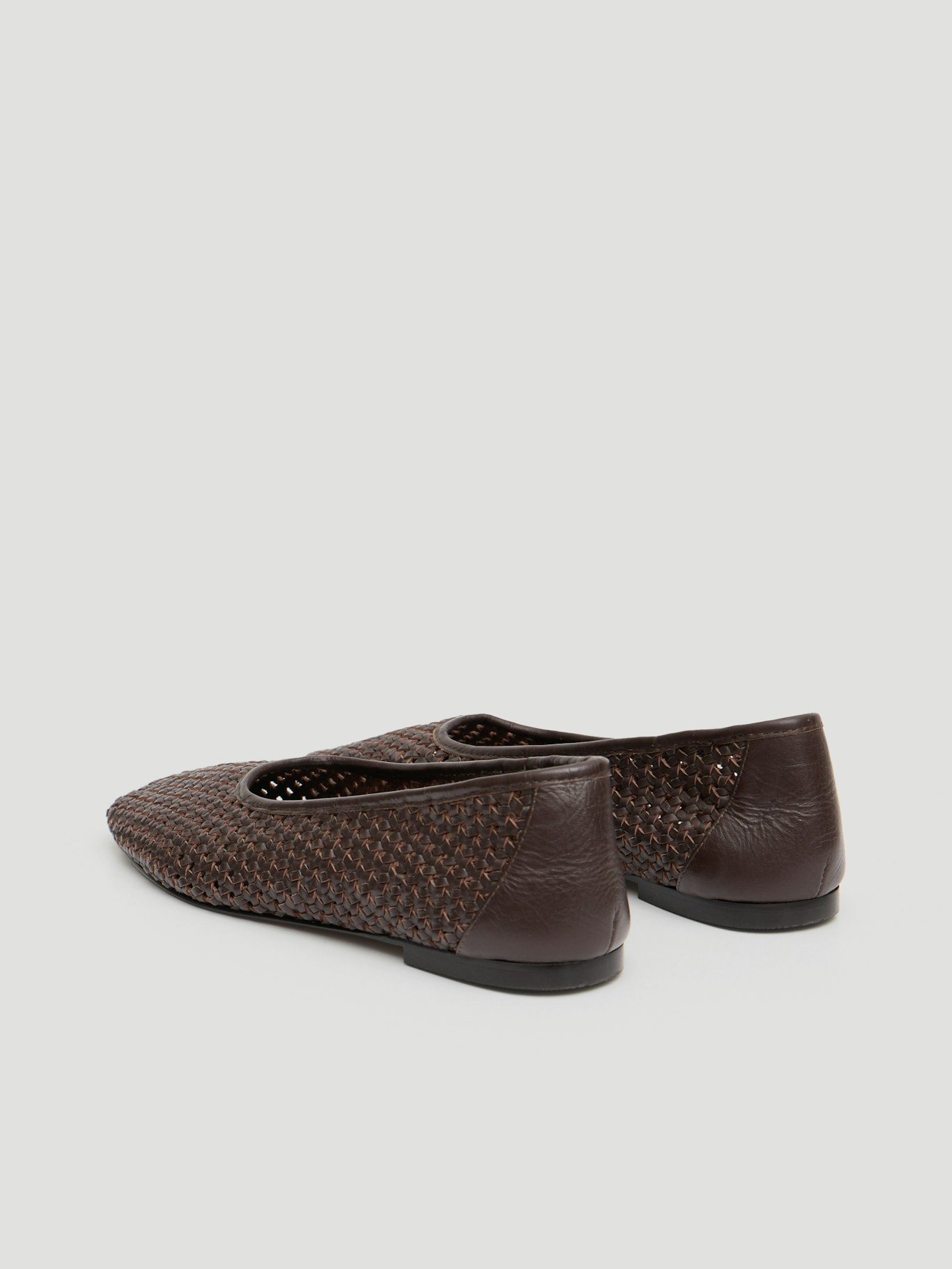 014435-1324-04 Lumen Leather Weave Ballet Flats