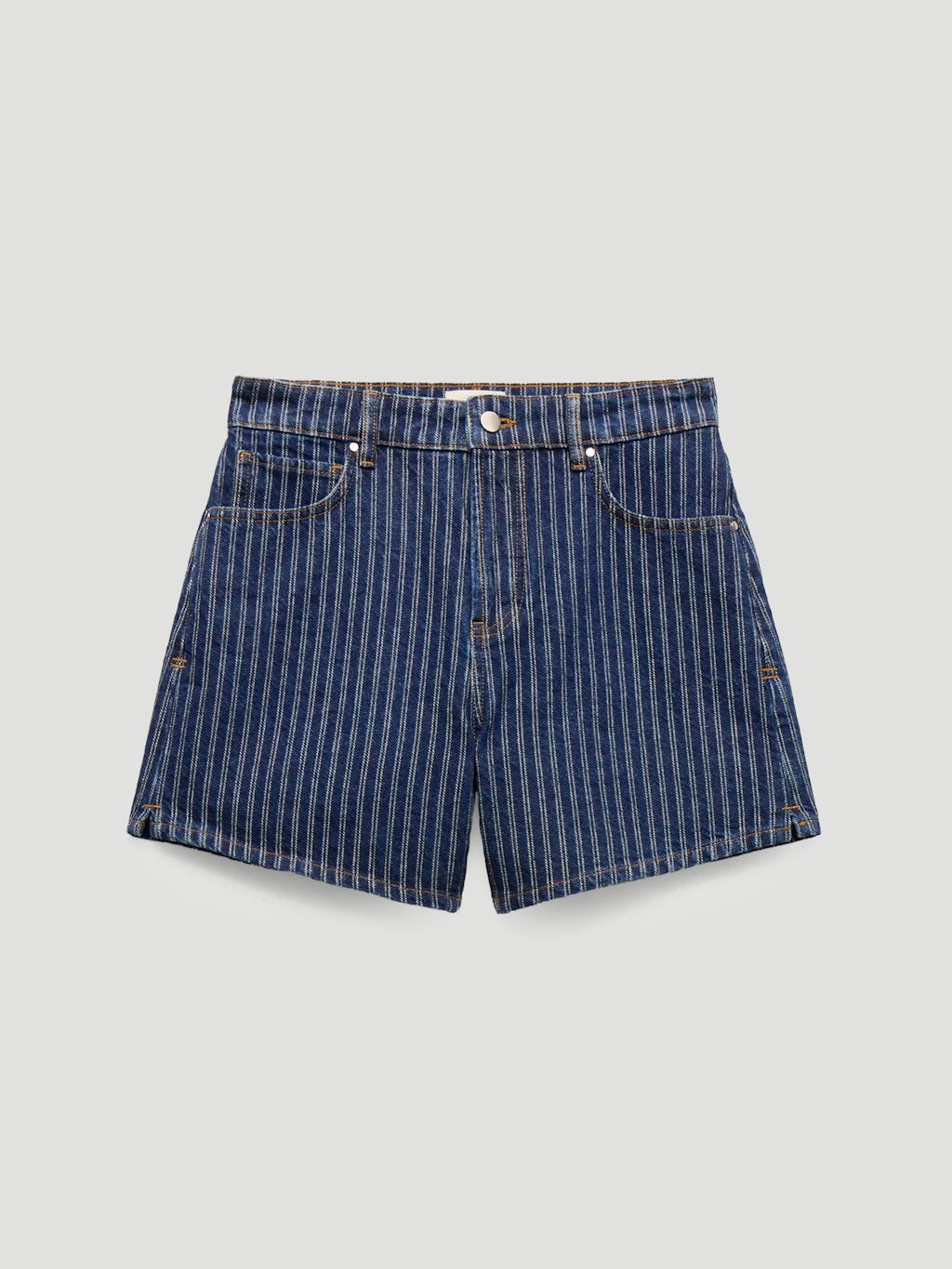 014464-4519-07 Essential Denim Striped Shorts