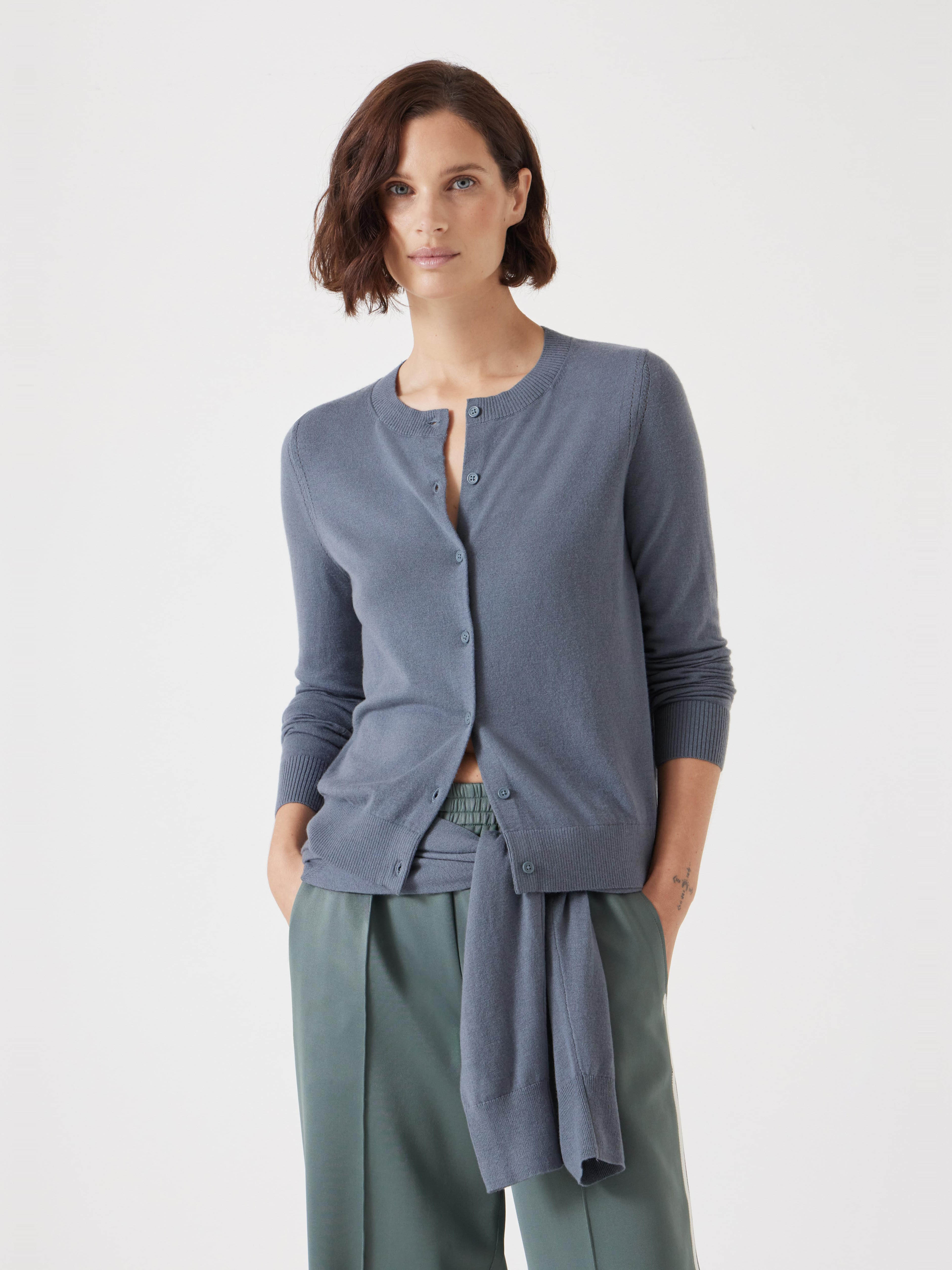 Wool Blend Slim Knitted Cardigan