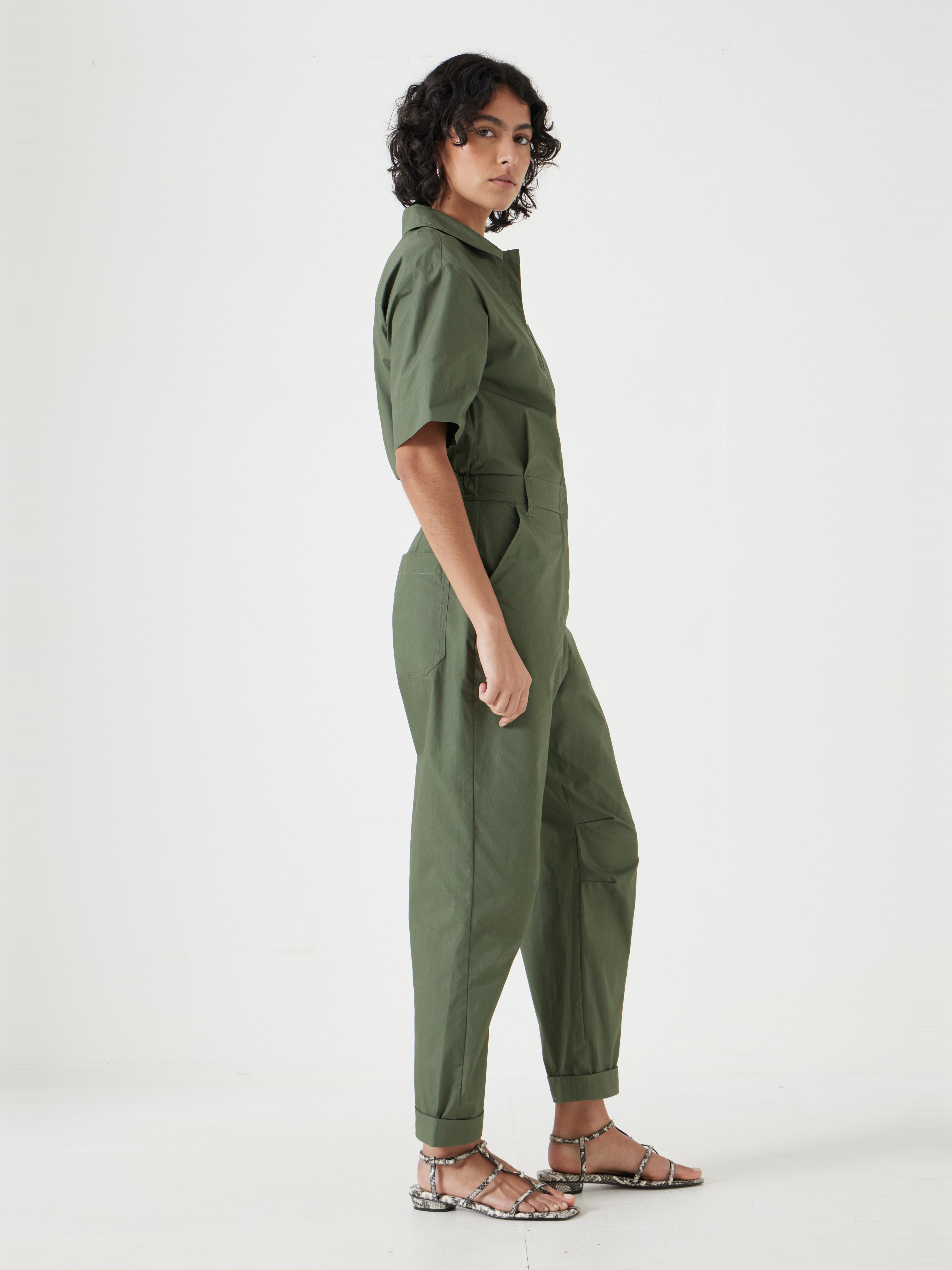 Lightweight Cotton Utility Jumpsuit
