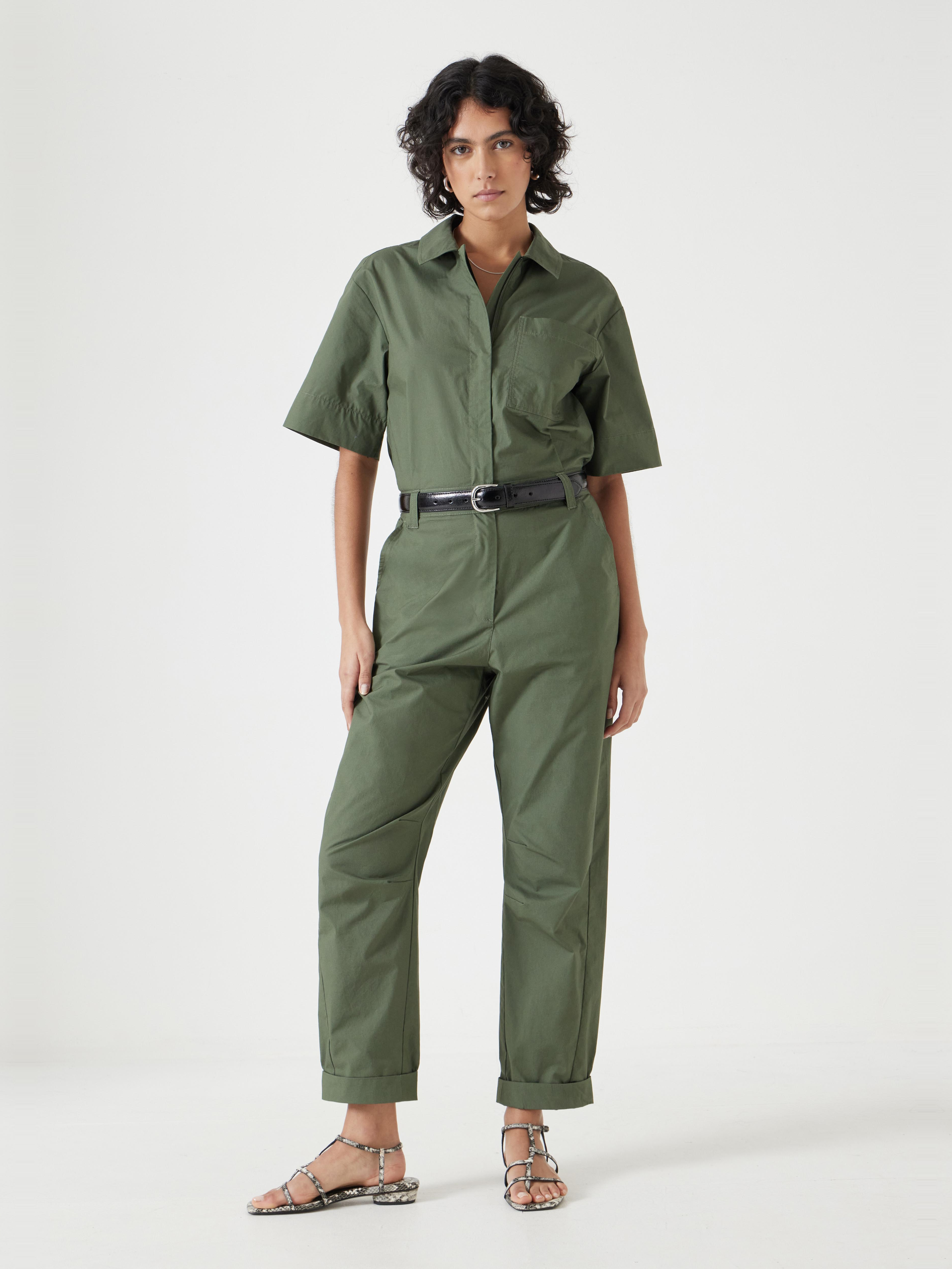 Lightweight Cotton Utility Jumpsuit