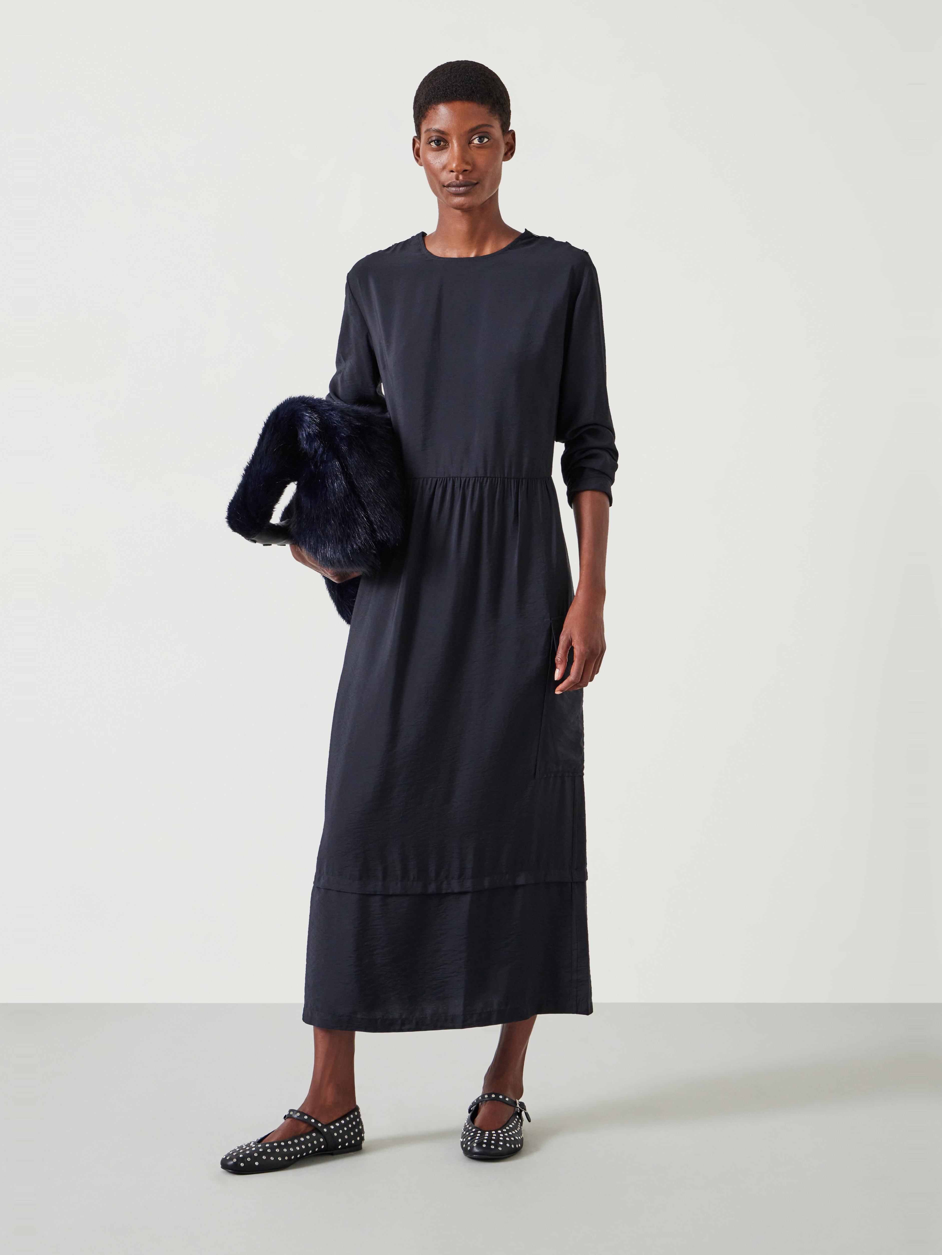 Cristina Utility Maxi Dress | Black | hush