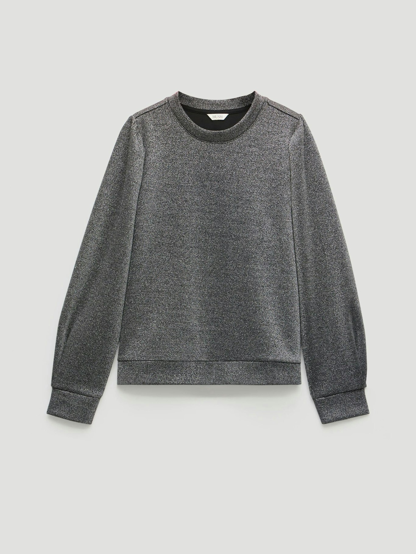 013826-4684-07 Emily Metallic Puff Sleeve Jersey Top