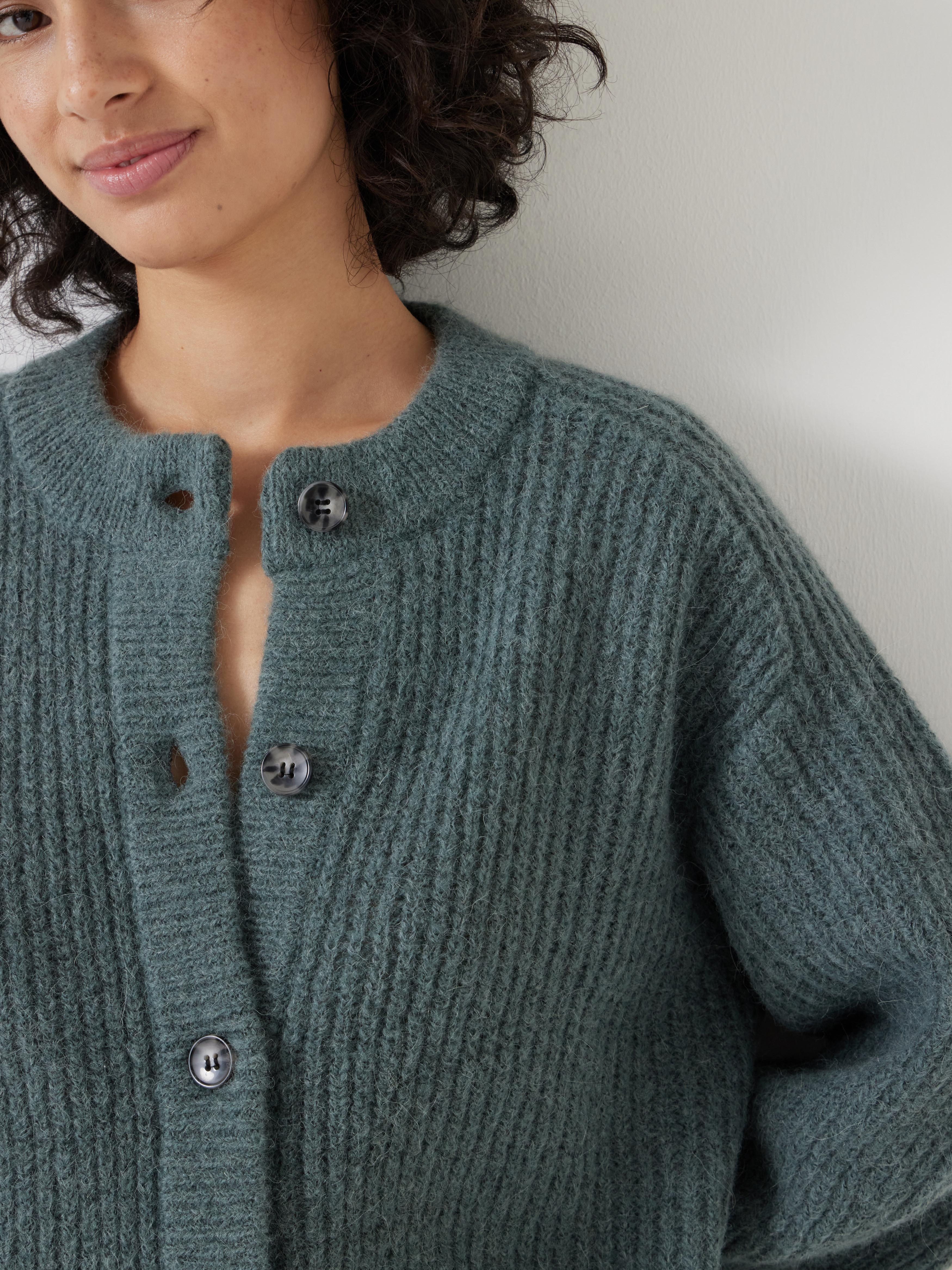 Raven Wool Blend Cardigan