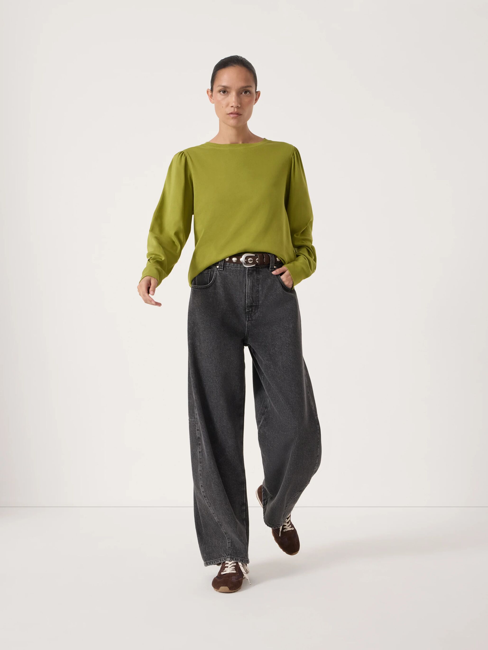 Emily Puff Sleeve Cotton Jersey Top