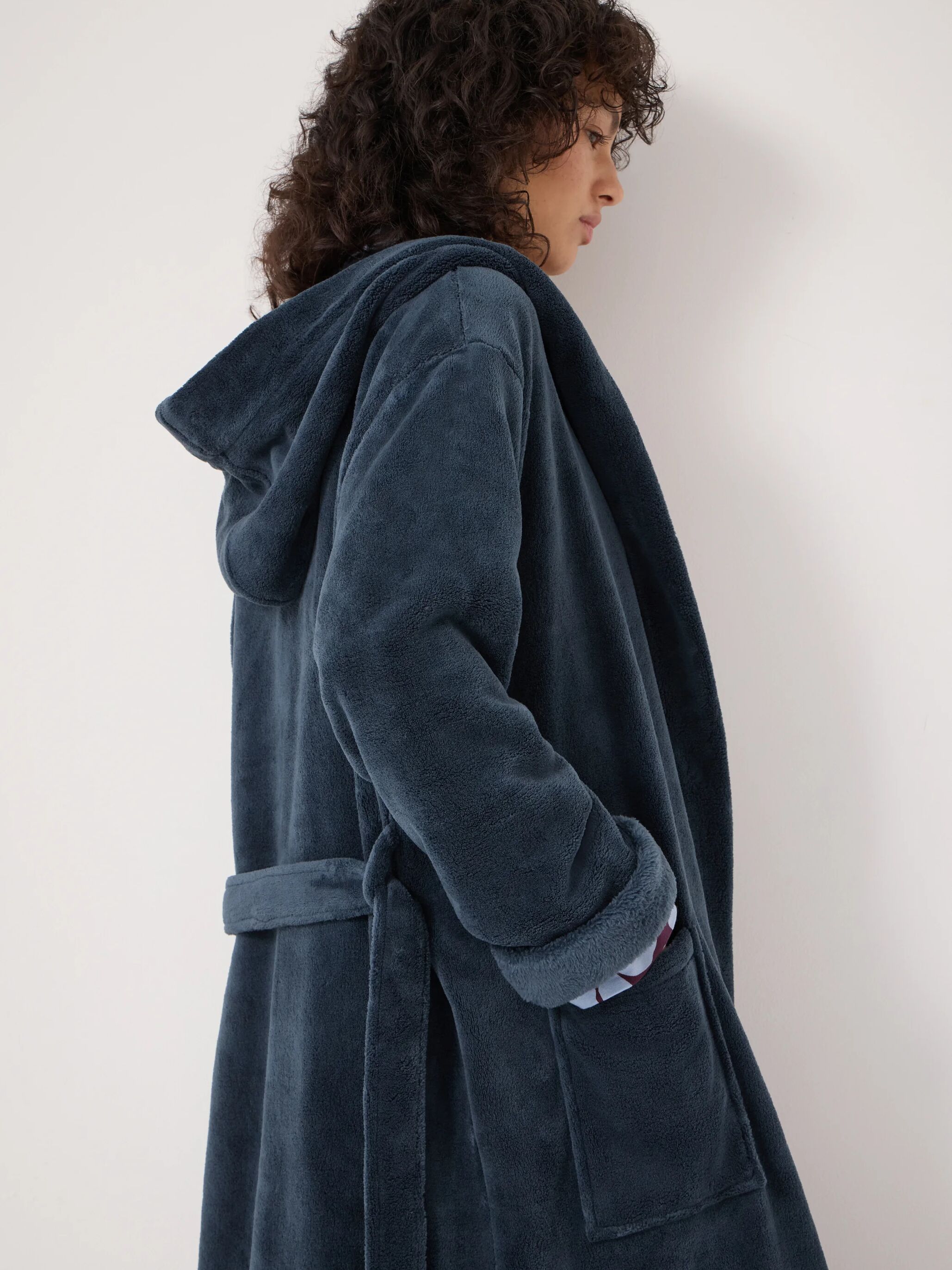 Fluffy Hooded Dressing Gown