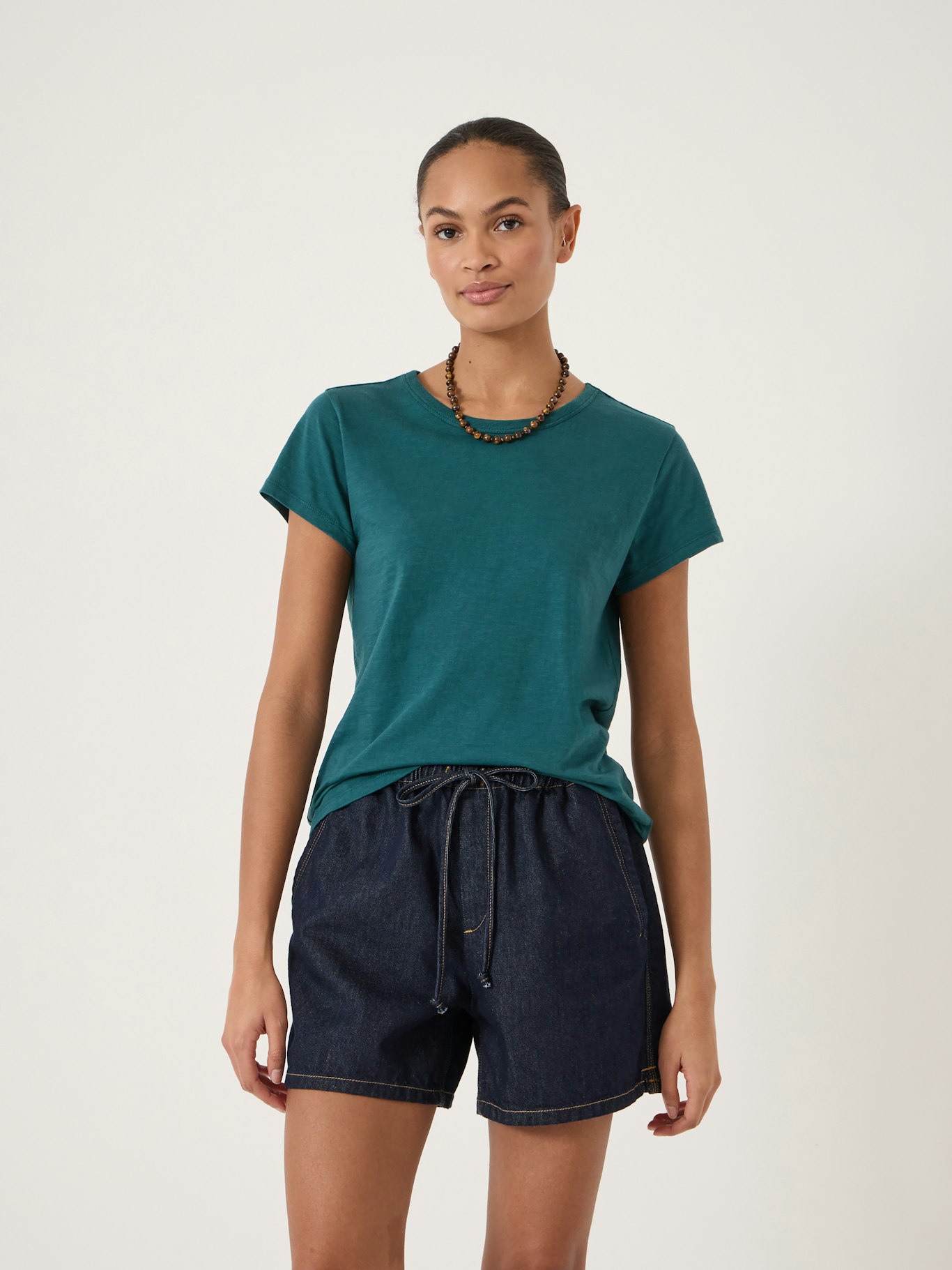014931-1856-01 Slim Fit Slub Crew T-Shirt