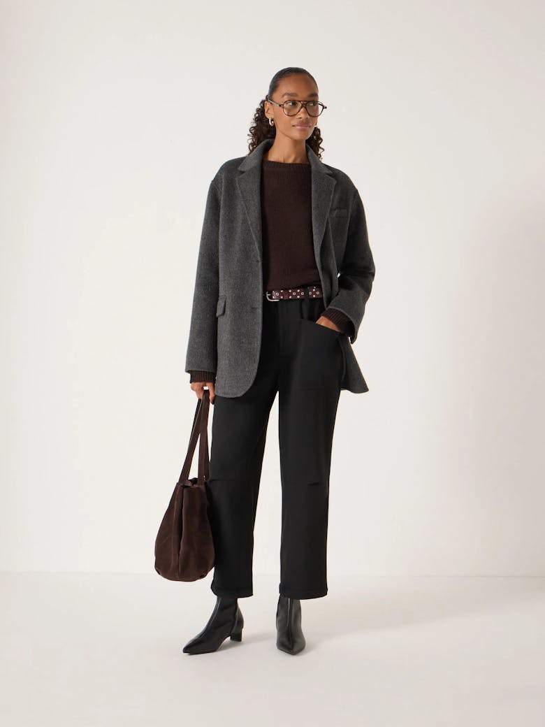 Tailored Cordi Barrel Leg Trousers