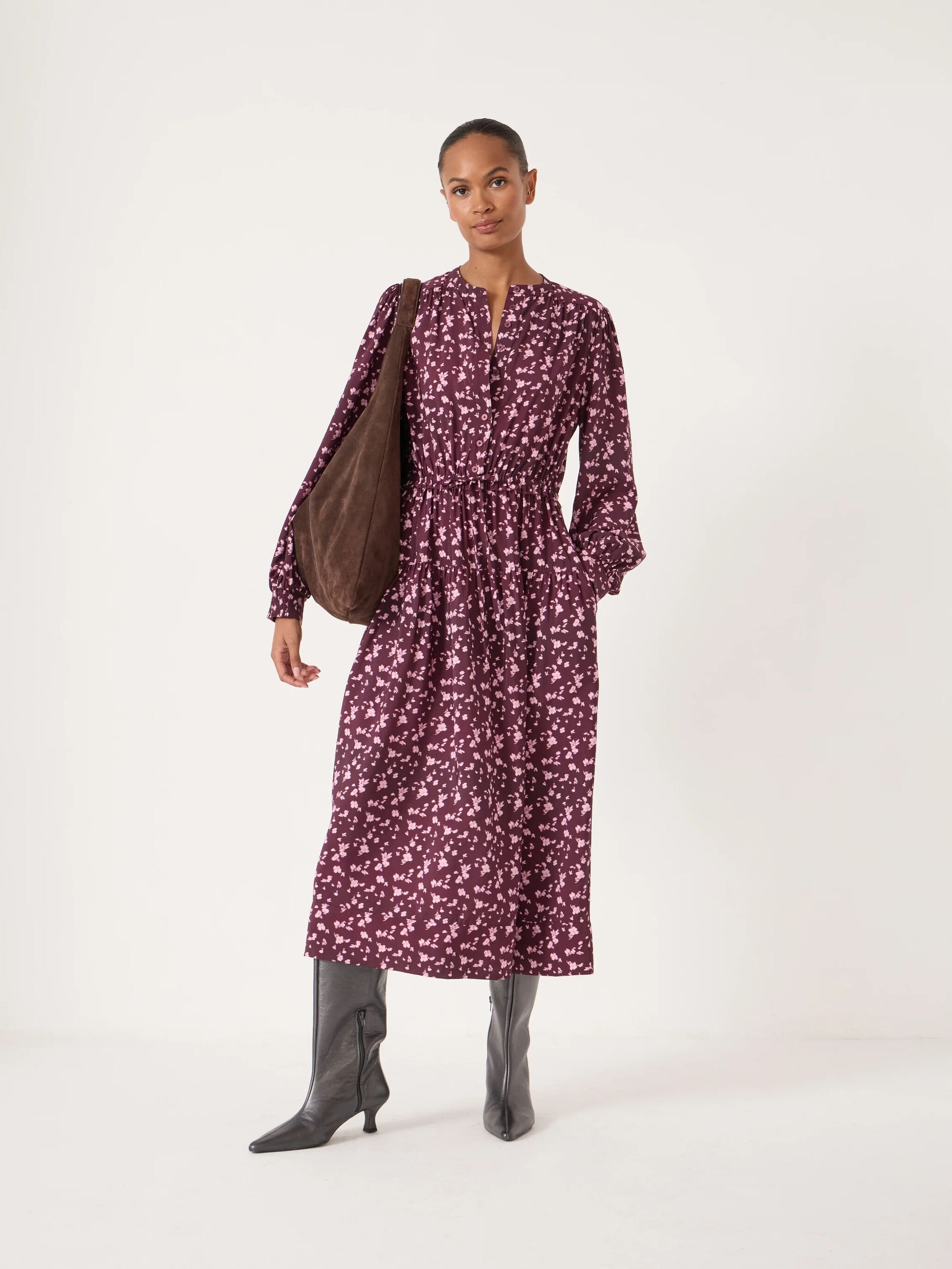 Long Sleeve Air Flow Shirt Dress