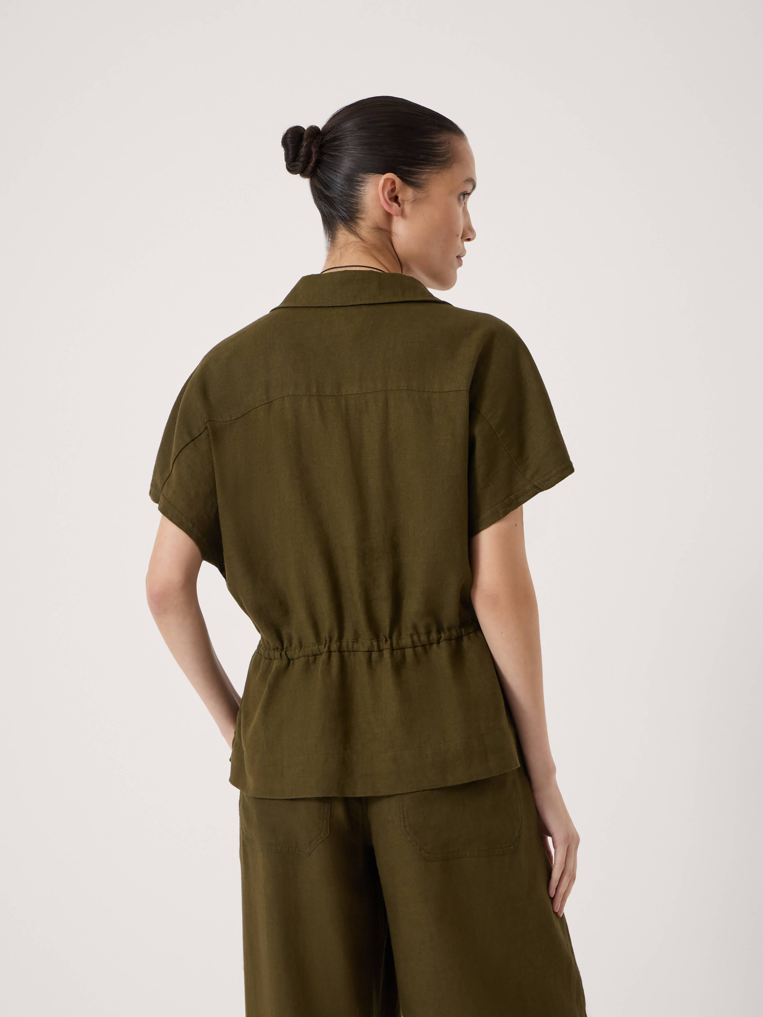 Mirai Linen Blend Short Sleeve Shirt