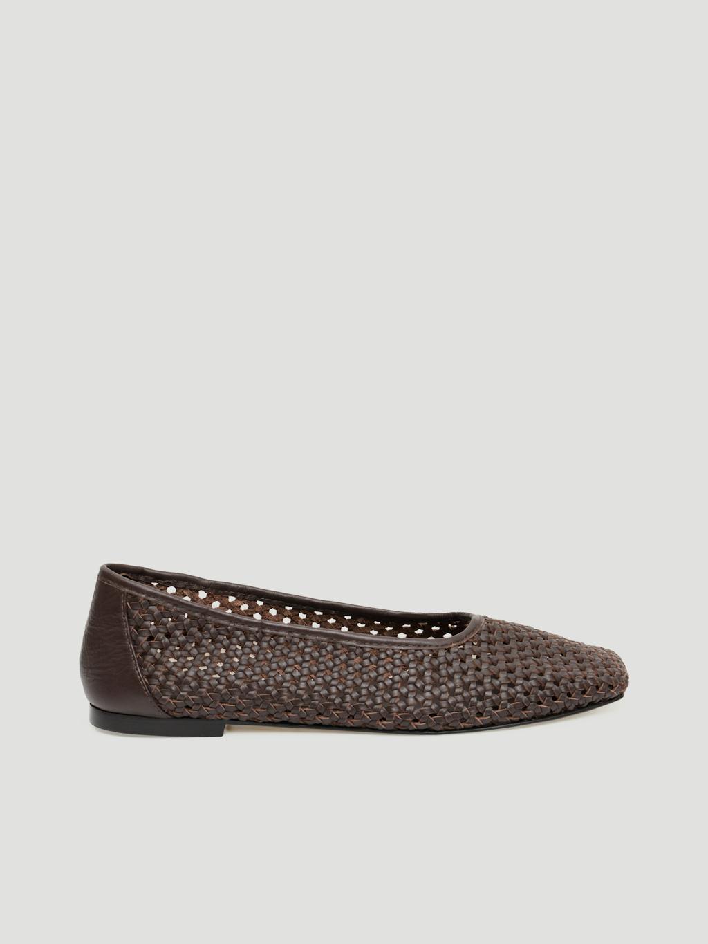 014435-1324-07 Lumen Leather Weave Ballet Flats
