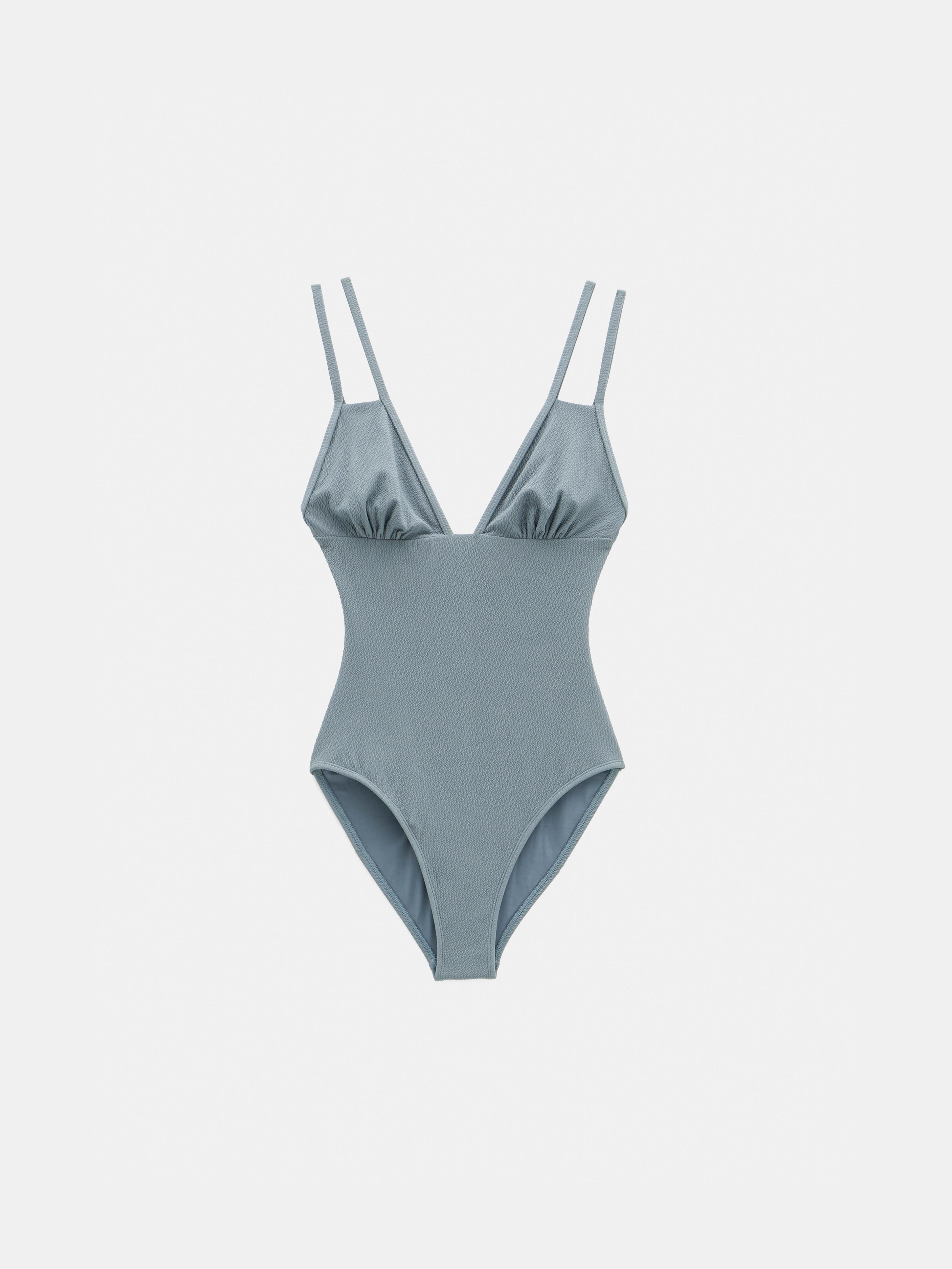 Dina Double Strap Textured Swimsuit