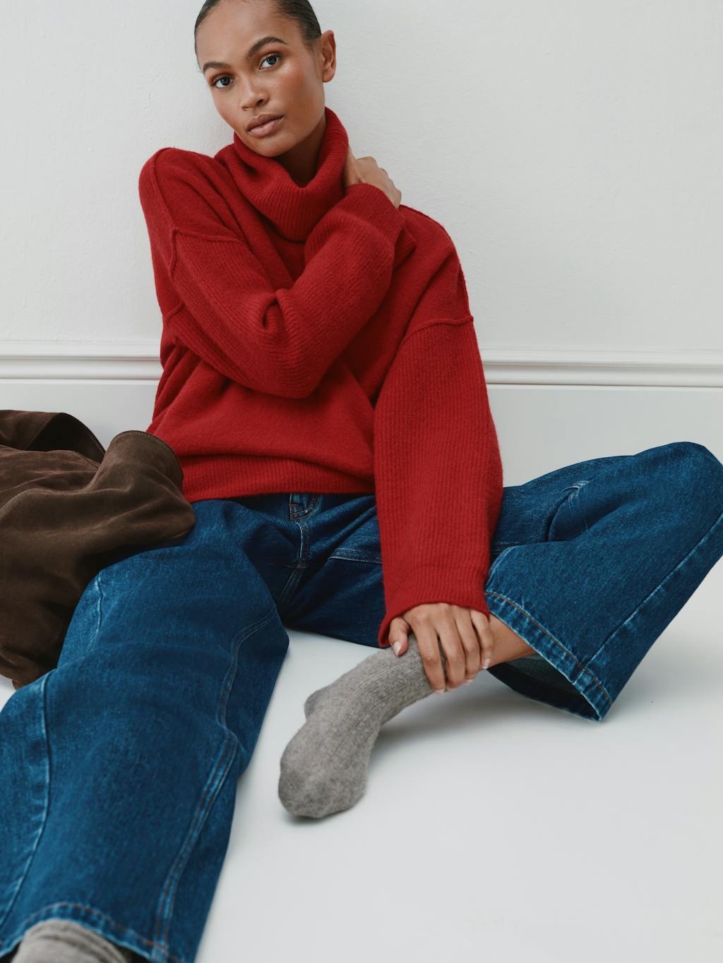 014200-1064-10 Meryl Wool Blend Roll Neck Jumper