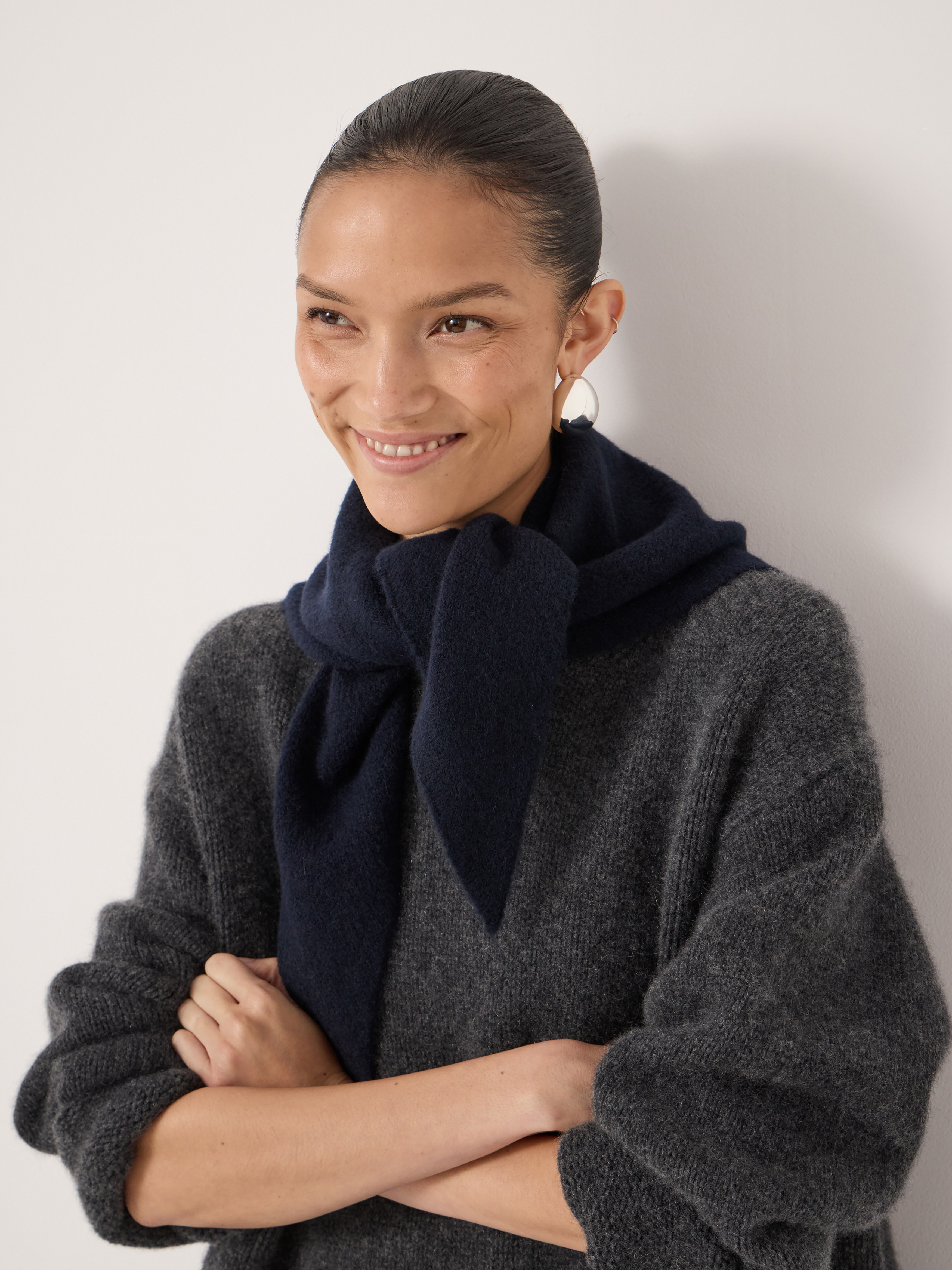 Wool Blend Triangle Scarf