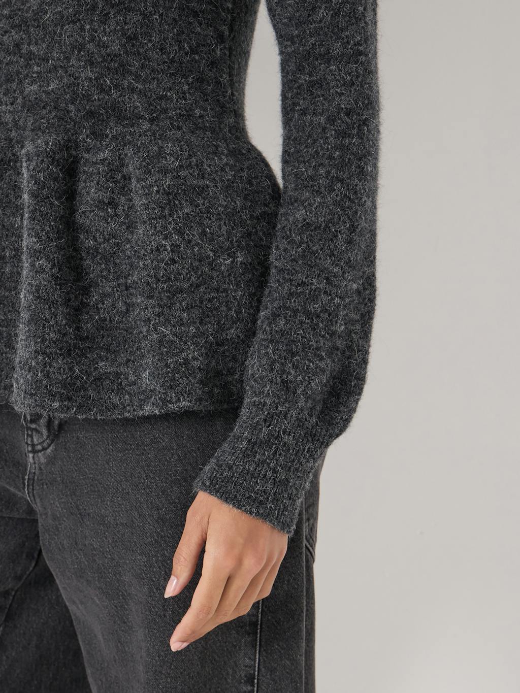 014361-2806-04 Wool Blend Peplum Top