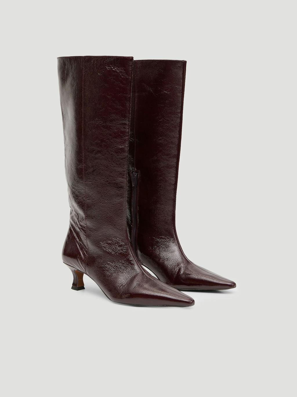 014208-1324-04 Katlynn Leather Patent Kneehigh Boots