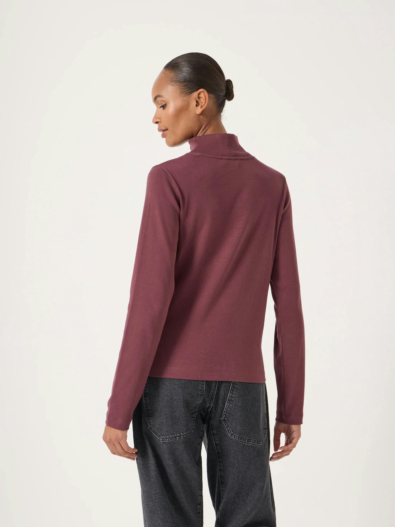 014216-1410-03 Rue High Neck Cotton Midweight Jersey Top