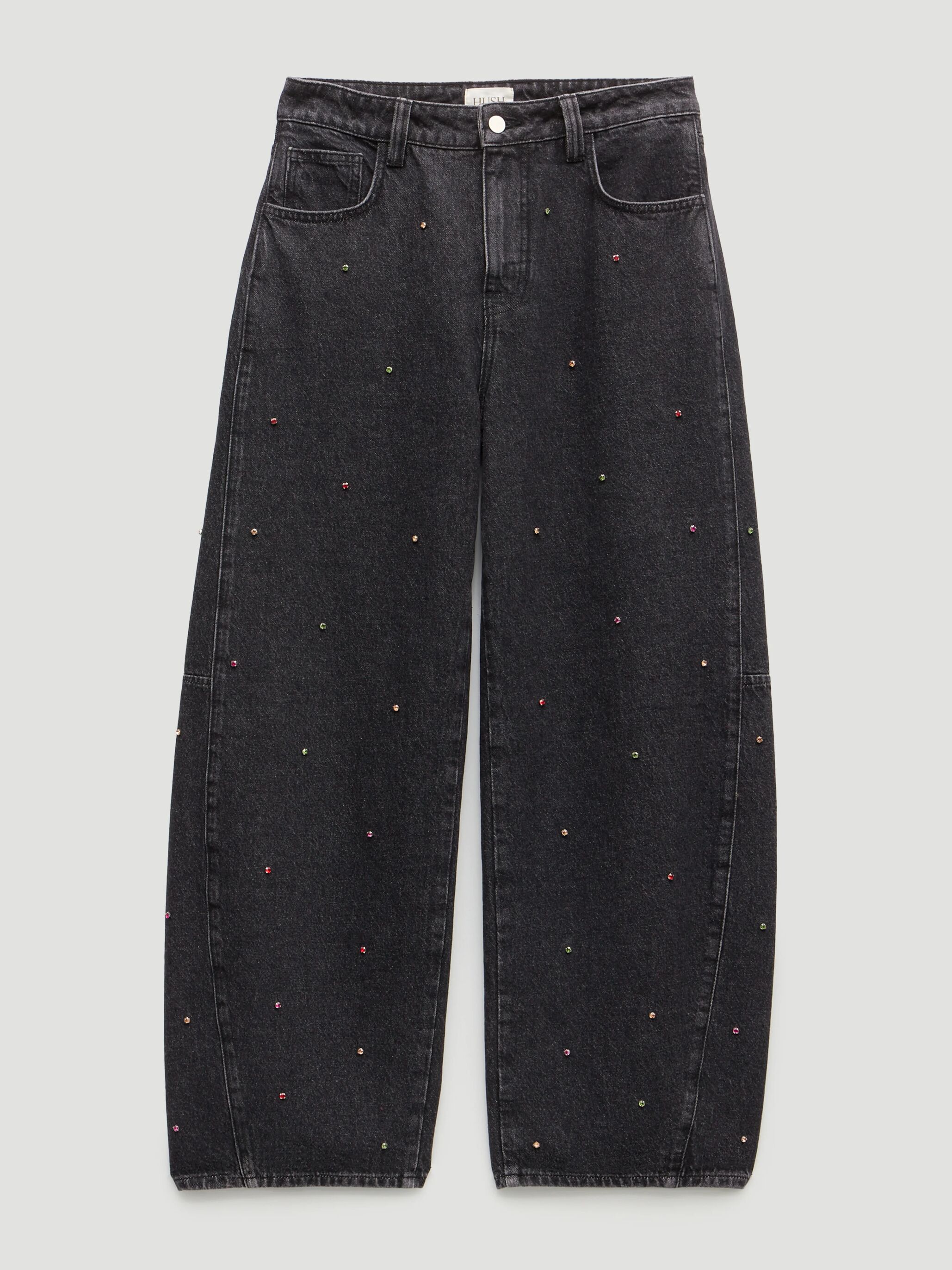 Embellished Bree Barrel Leg Jeans