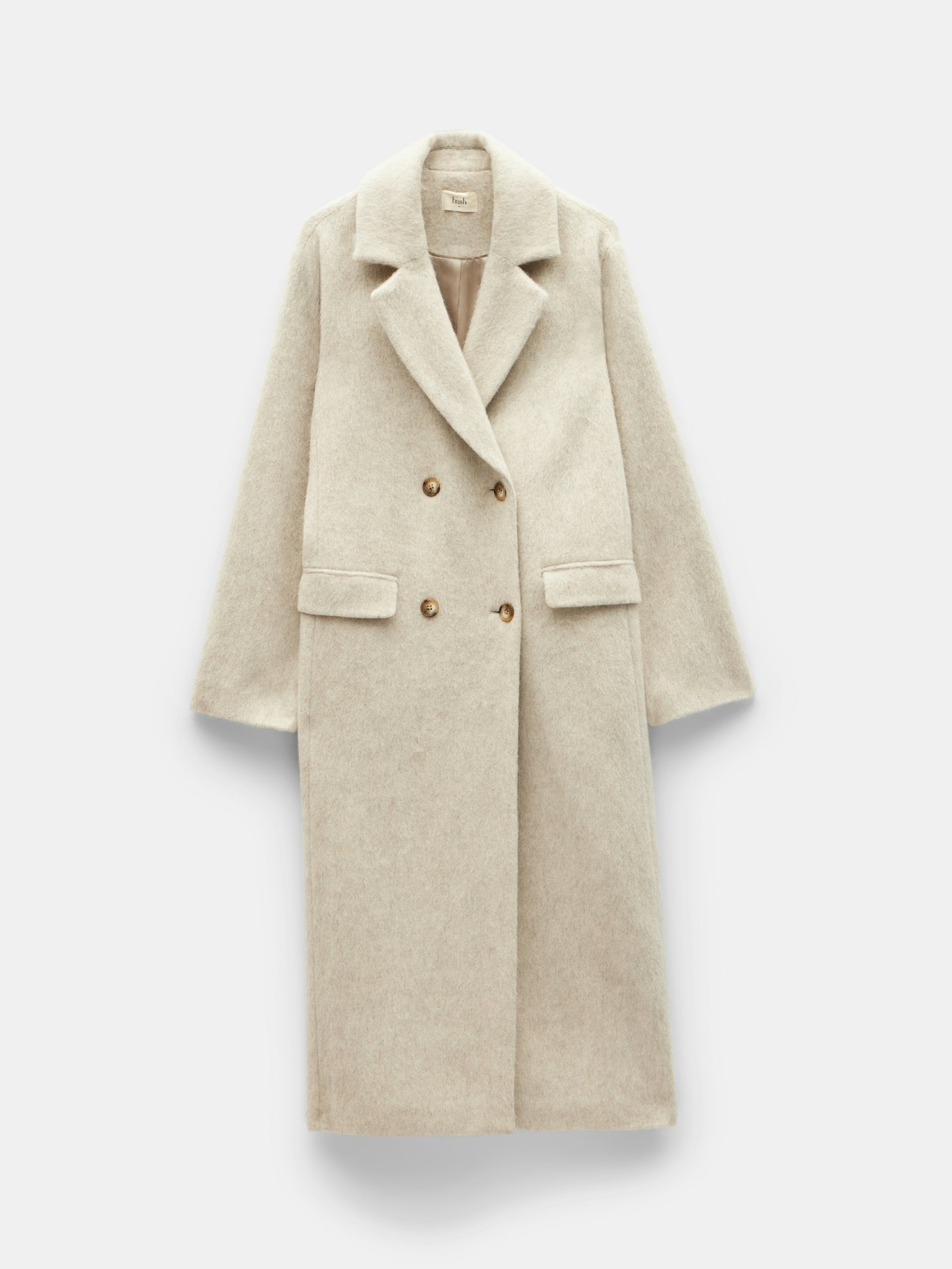009911-0013-07 Scout Double Breasted Textured Wool Oversized Coat