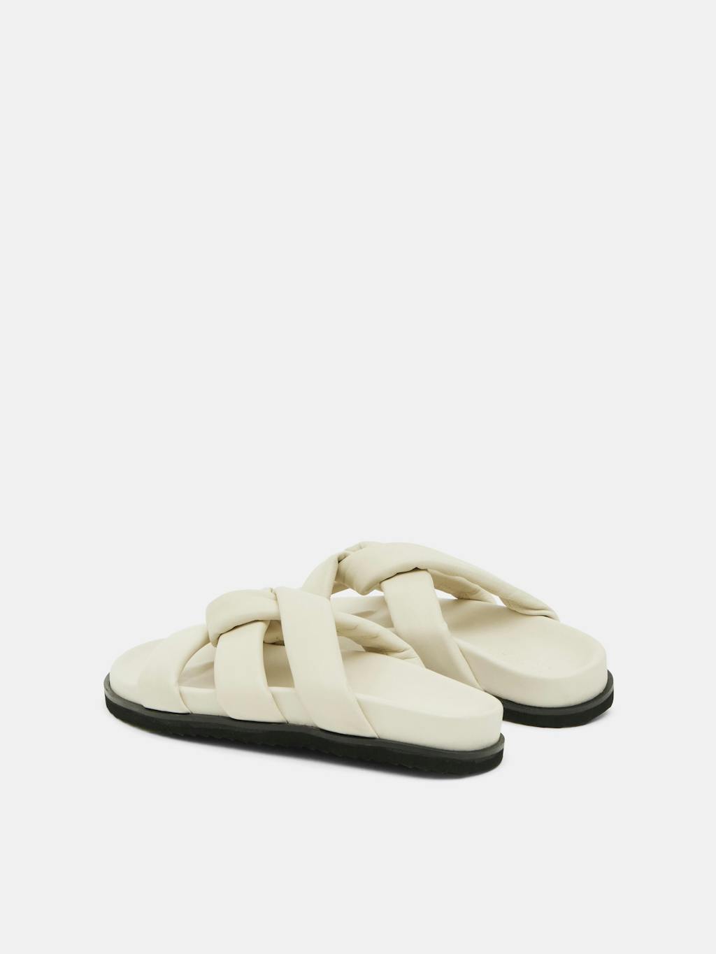 012897-0004-04 Leather Twist Footbed Sandals