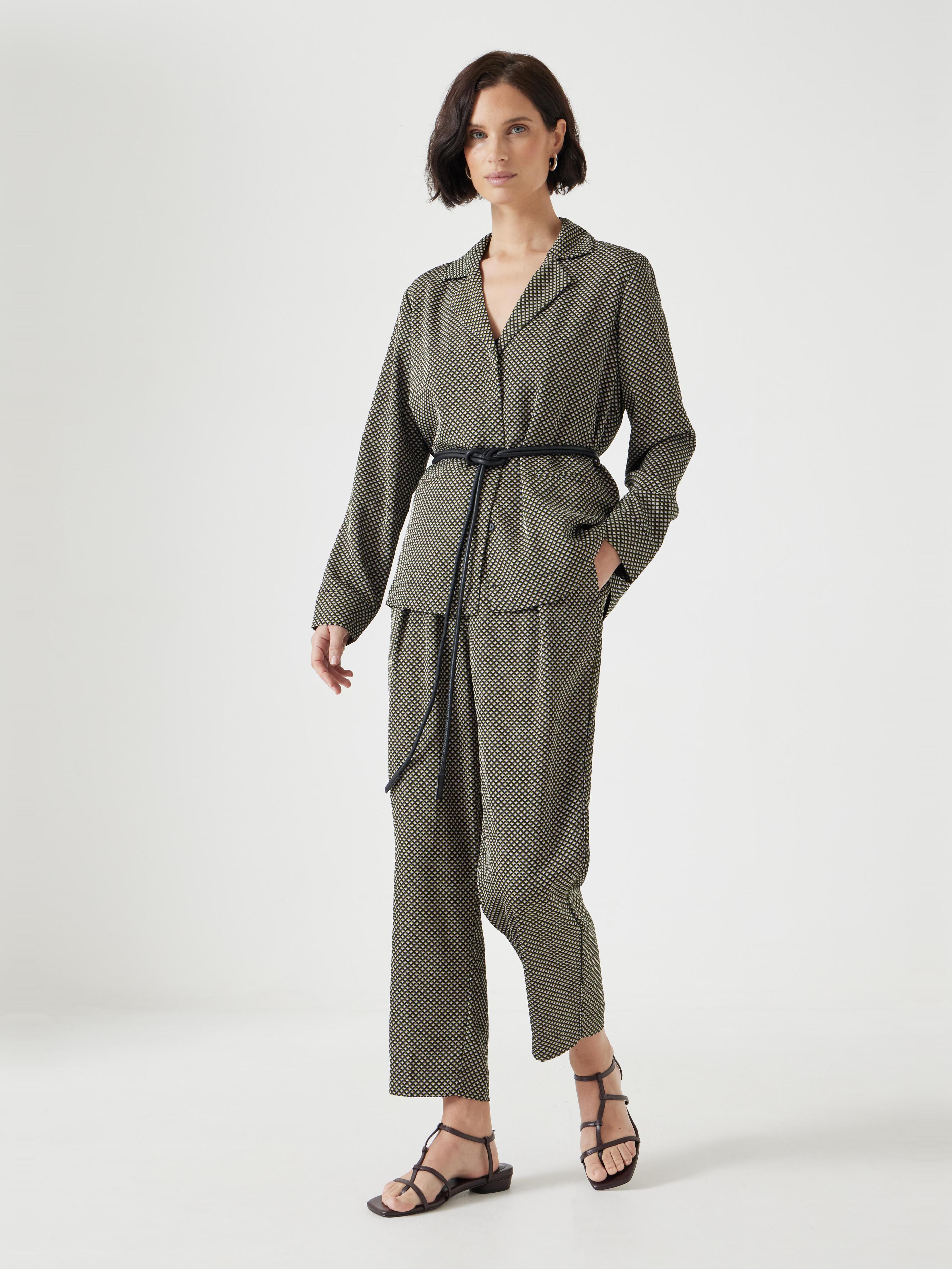 Printed Tapered Trousers