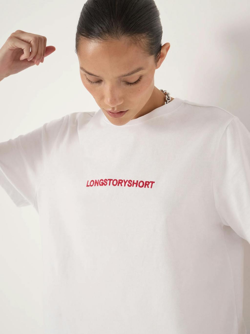 014655-0004-03 Long Story Short Slogan T-Shirt