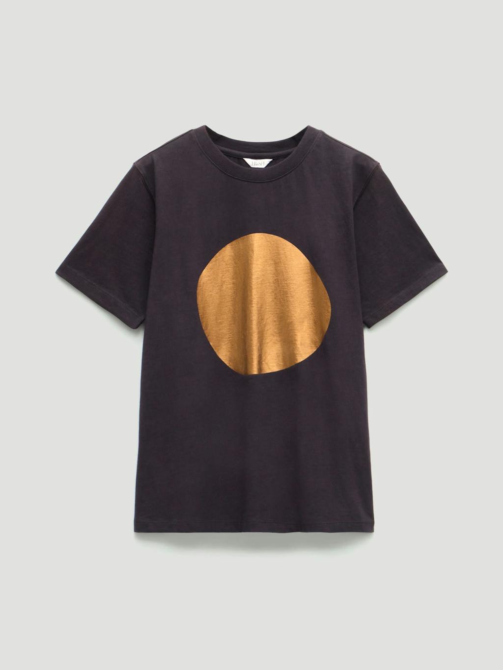 014218-4835-07 Metallic Graphic Cotton T-Shirt