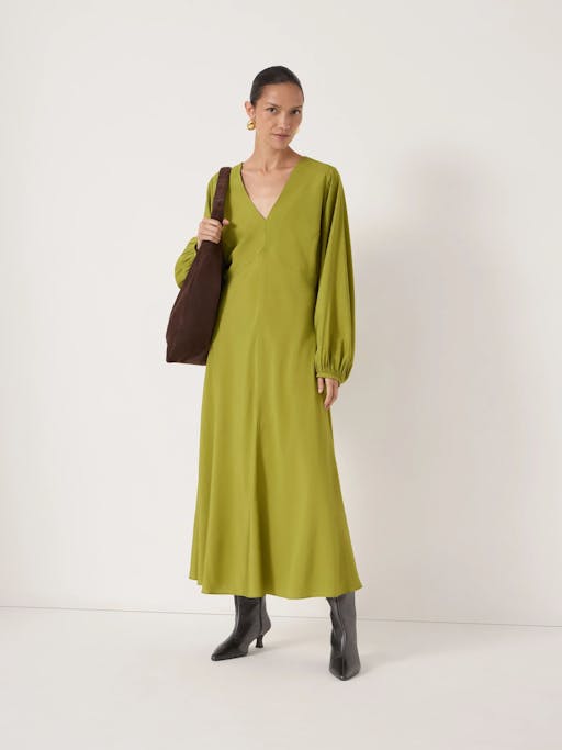 Grace V-Neck Long Sleeve Dress