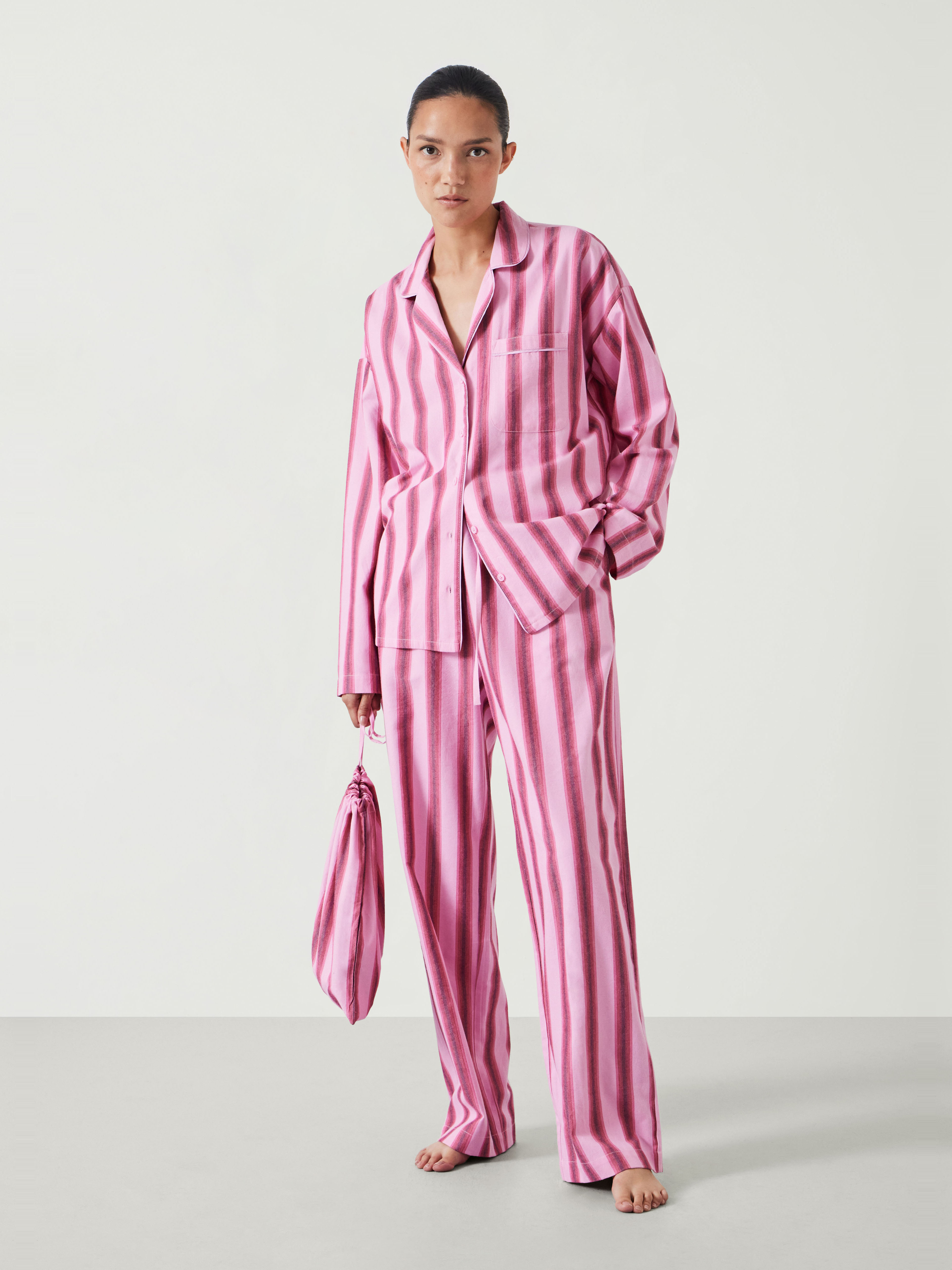 Amita Brushed Cotton Stripe Pyjamas
