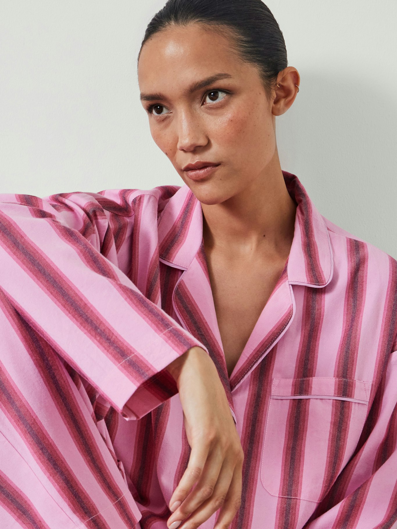 012508-4701-02 Amita Brushed Cotton Stripe Pyjamas
