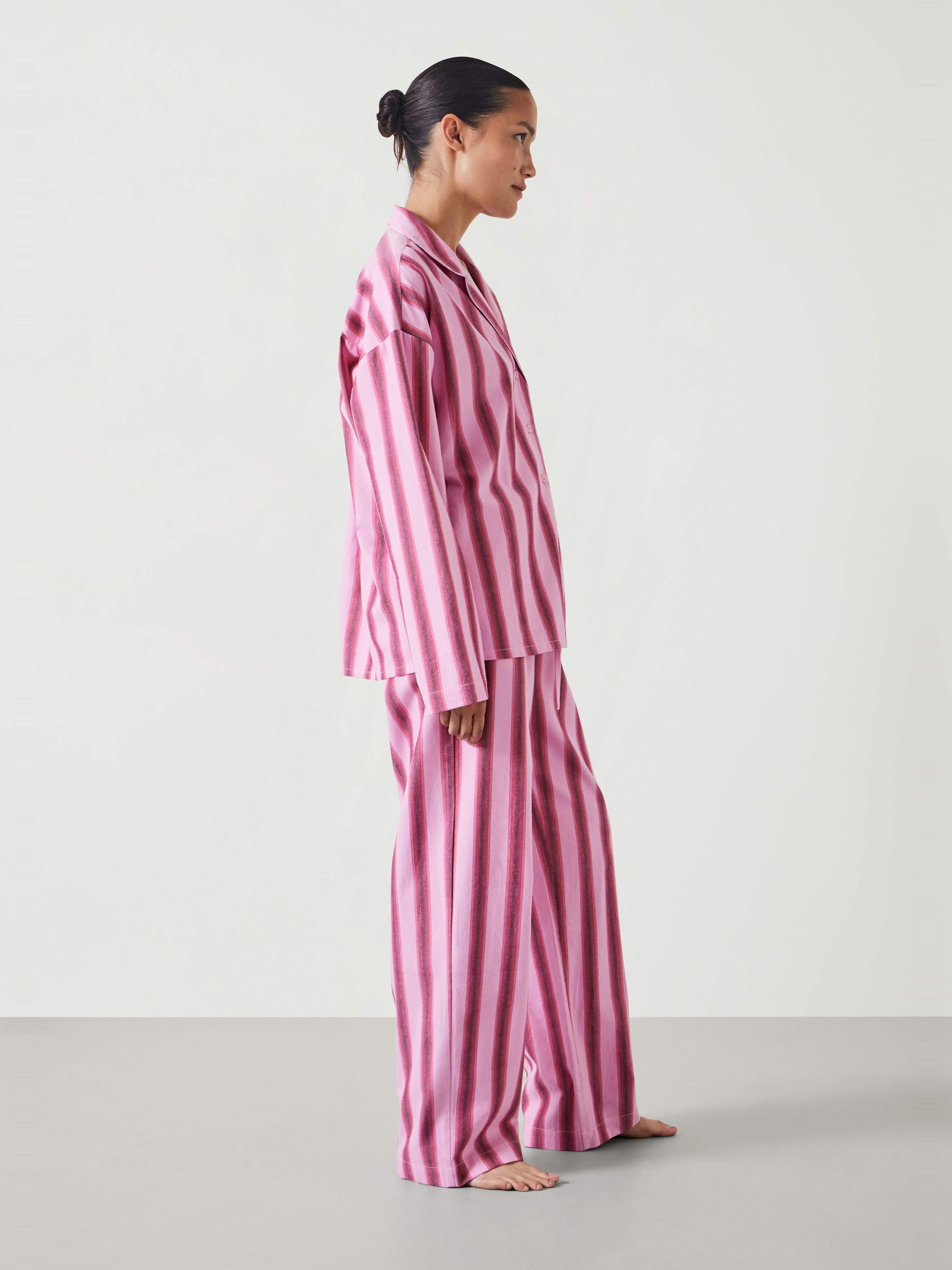 Amita Brushed Cotton Stripe Pyjamas