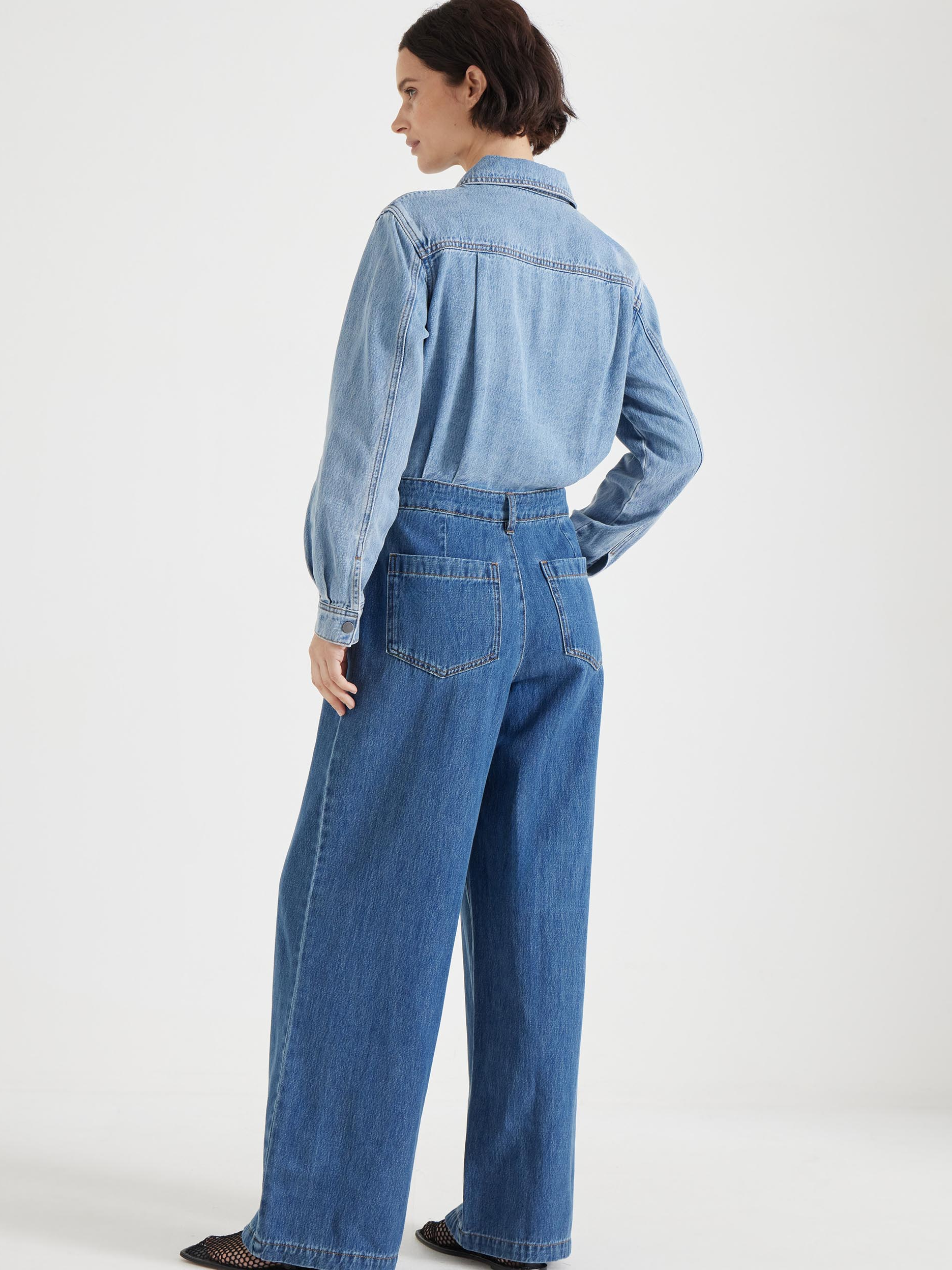 Two Tone Evelyn Denim Jumpsuit